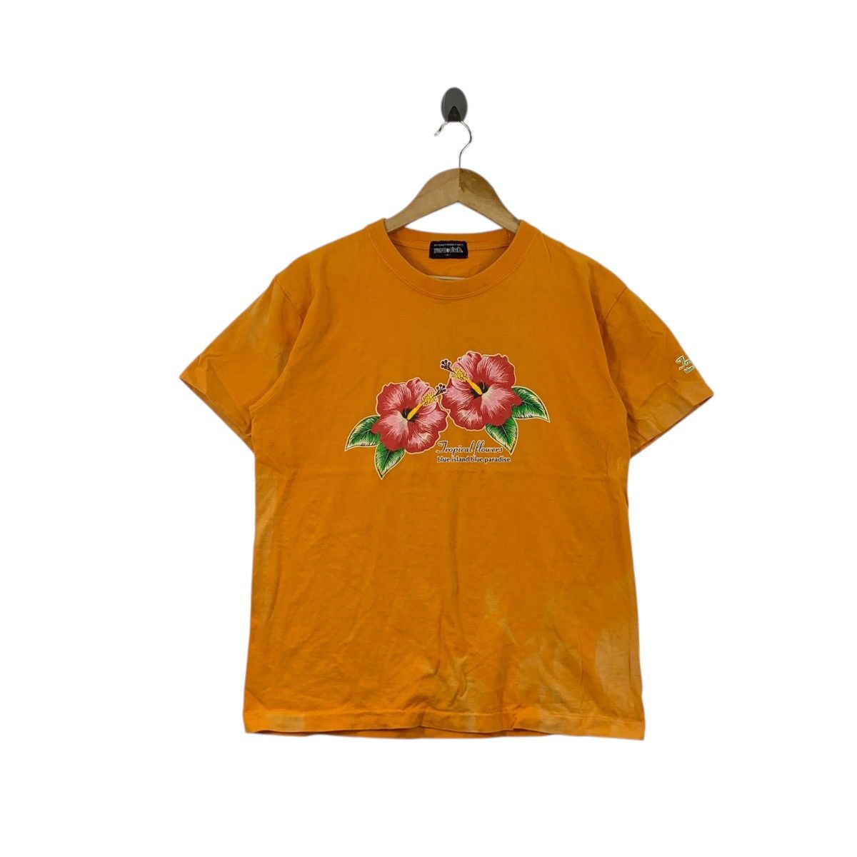 Vintage Vintage 90’ TROPICAL FLOWERS Paradise Island Thrashed Tee Size US M / EU 48-50 / 2 - 1 Thumbnail