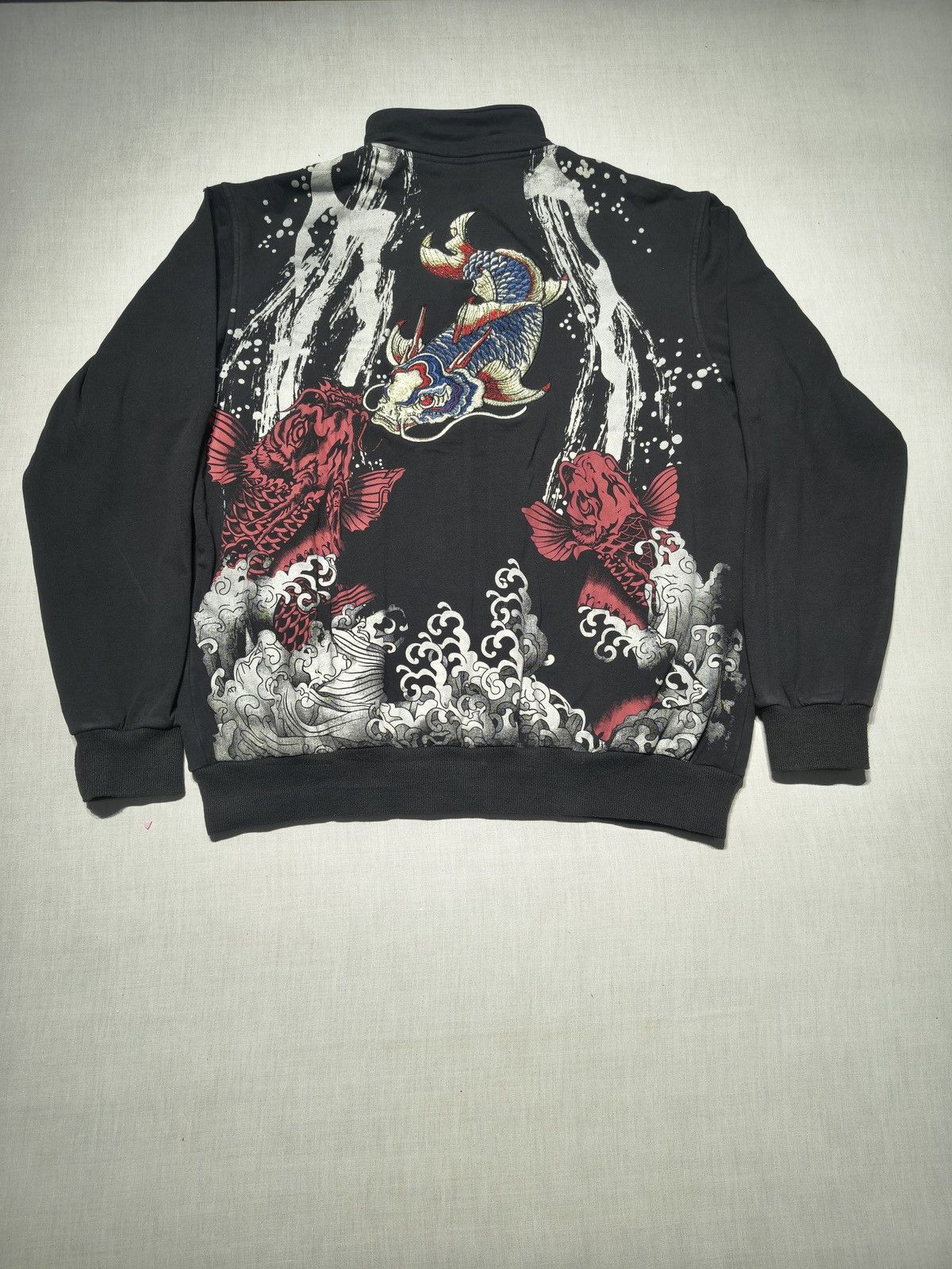 Japanese Brand AOP INANSE PRINT + EMBROIDERED LUCKY KOI FISH JACKET🐟🔥(017) Size US M / EU 48-50 / 2 - 1 Thumbnail