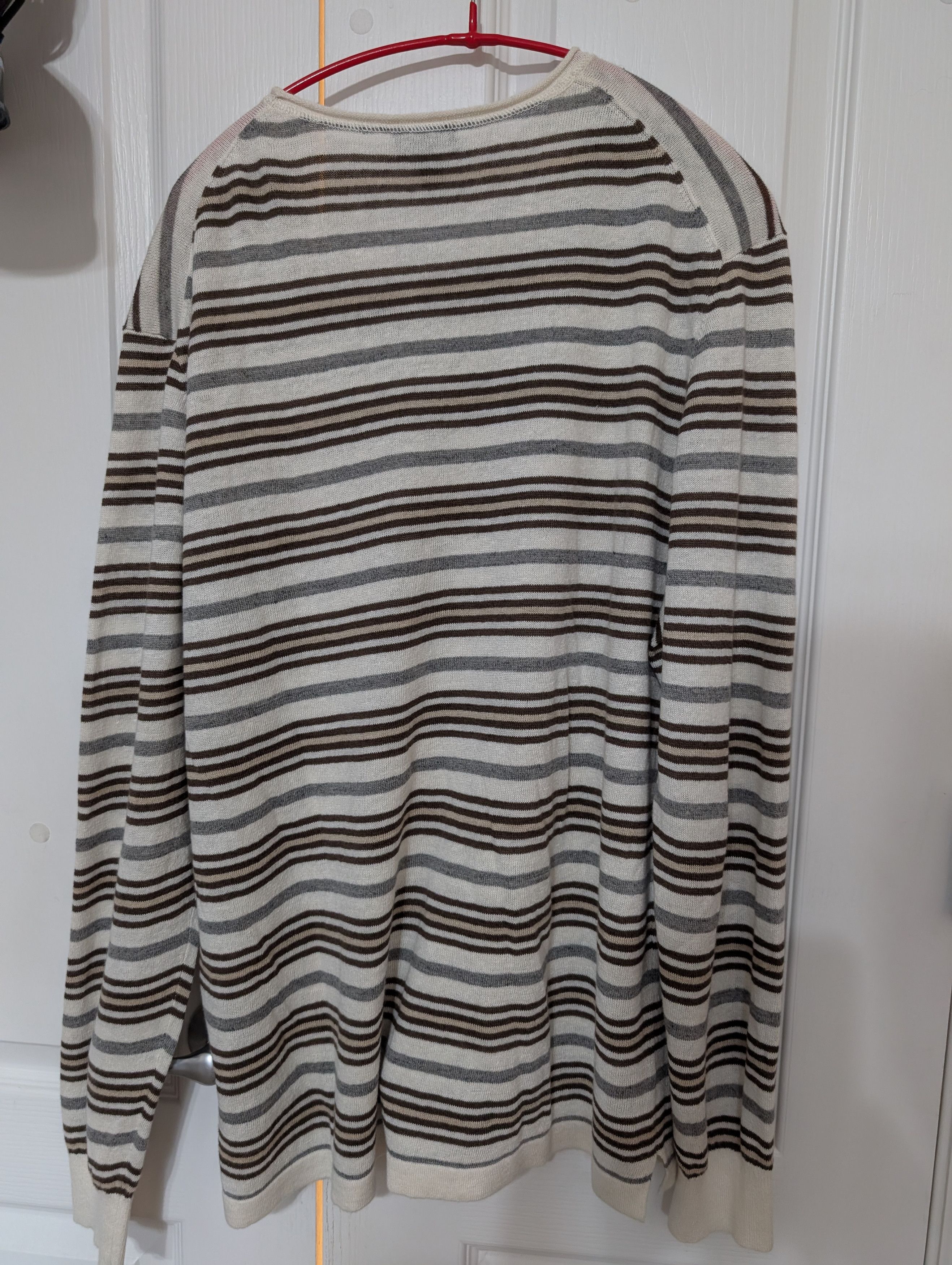 Todd Snyder Todd Snyder Striped Linen Shore Sweater in Chalk Size US L / EU 52-54 / 3 - 10 Thumbnail