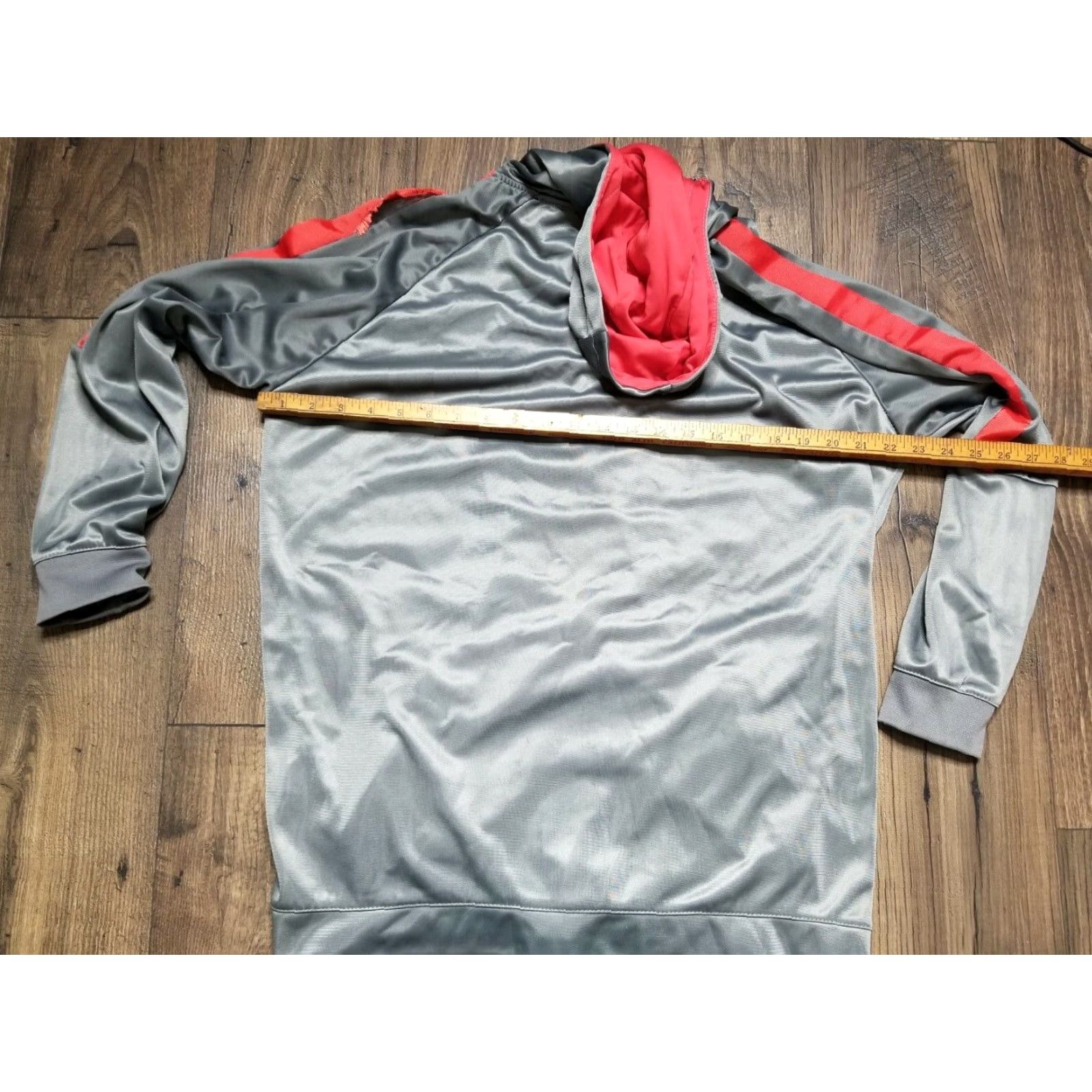Nike VINTAGE Nike Zip Up Hoodie Sweatshirt Distressed Gray Red Tag Mens L Gr ay Size US L / EU 52-54 / 3 - 2 Thumbnail