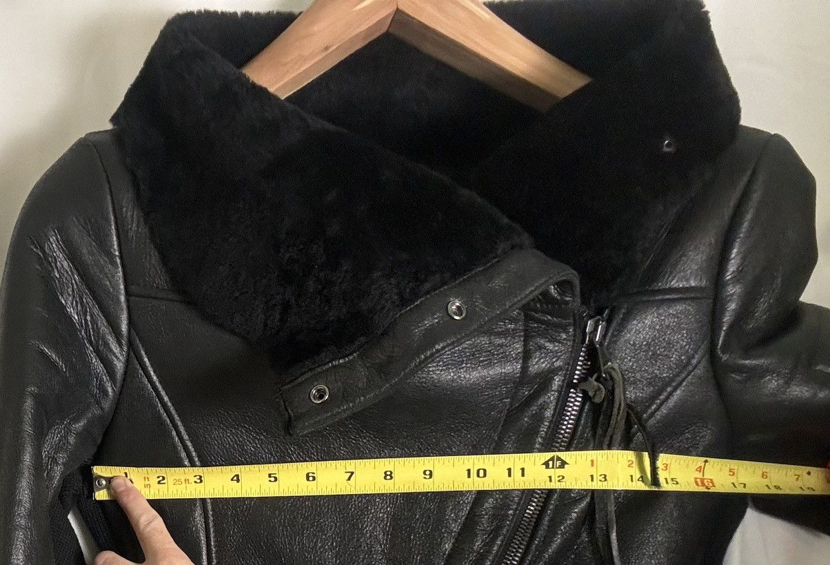 ASH Ash Black Leather Jacket w/ Shearling. Unisex Size 46 w/Tag Size S / US 4 / IT 40 - 15 Thumbnail