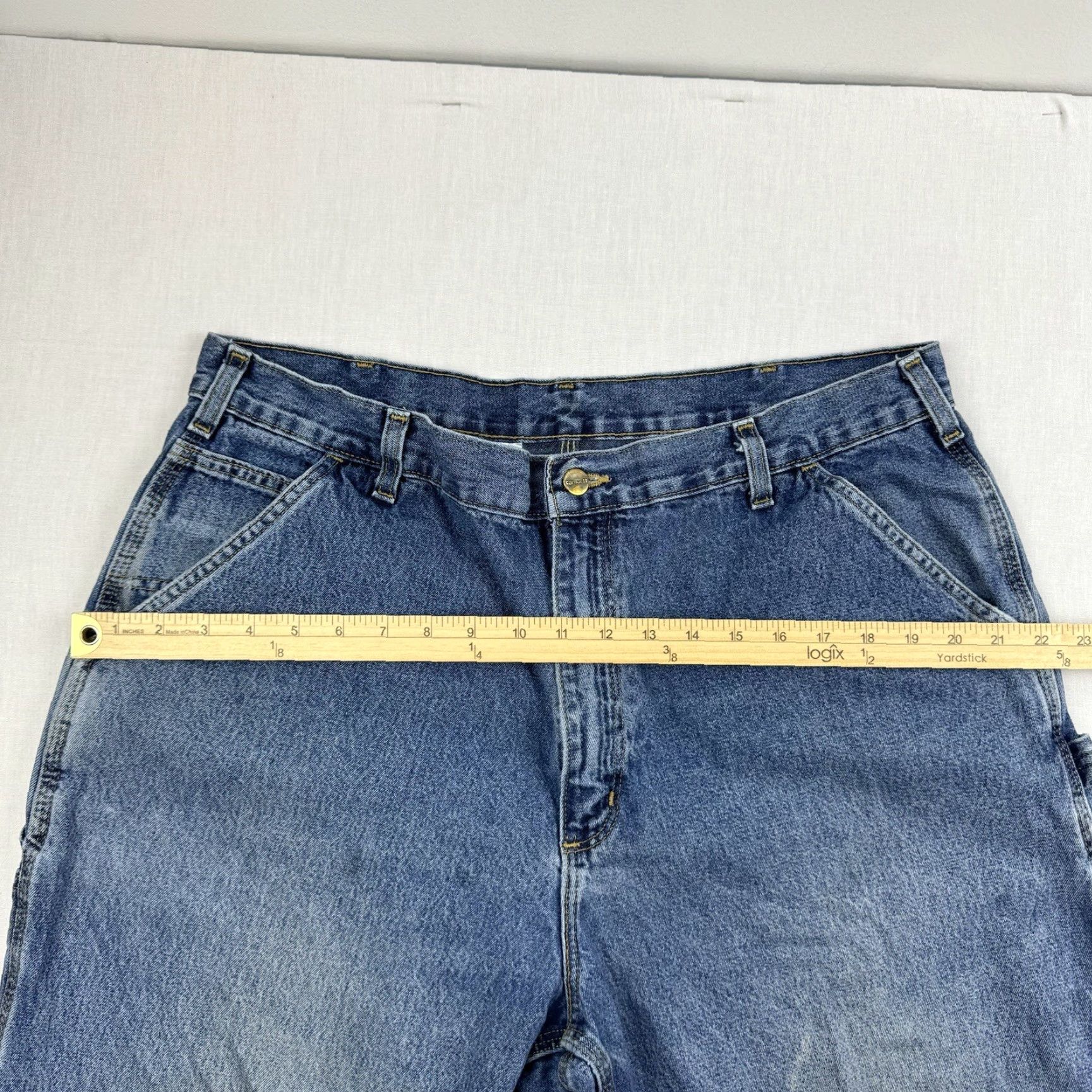 Carhartt VINTAGE Carhartt Carpenter Jeans Adult 38x32 Blue Baggy Grunge Y2K Loose Fit Size US 38 / EU 54 - 6 Thumbnail
