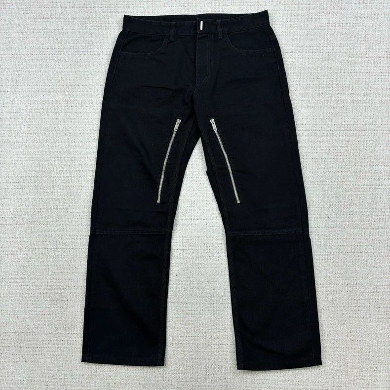 Givenchy Givenchy Solid color straight jeans with zip details Size US 32 / EU 48 - 1 Thumbnail