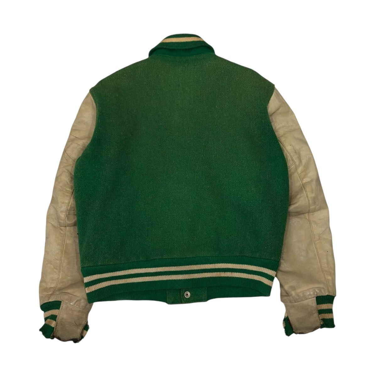 Golden Bear 🔥VINTAGE VARSITY LEATHER JACKET GOLDEN BEAR MADE IN USA Size US S / EU 44-46 / 1 - 2 Thumbnail