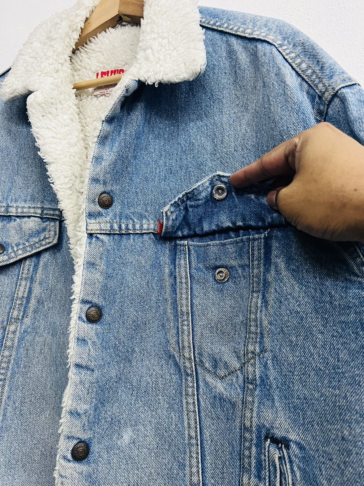 Levi's × Levi's Vintage Clothing × Vintage Vintage 80s Levis Sherpa Lined Trucker Jacket Size US M / EU 48-50 / 2 - 8 Thumbnail