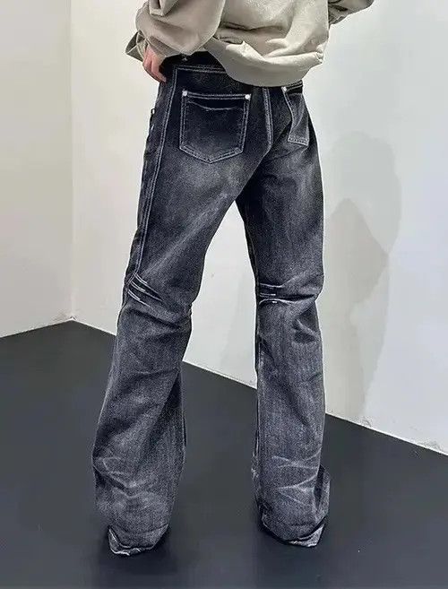 Japanese Brand × Jean Y2K Black Baggy Flare Jeans Size US 32 / EU 48 - 2 Thumbnail