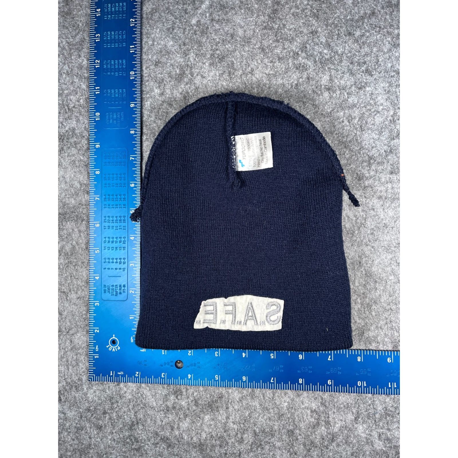 Vintage Yupoong Hat Adult One Size Blue Solid Logo Ski Acrylic Mens Size ONE SIZE - 5 Thumbnail
