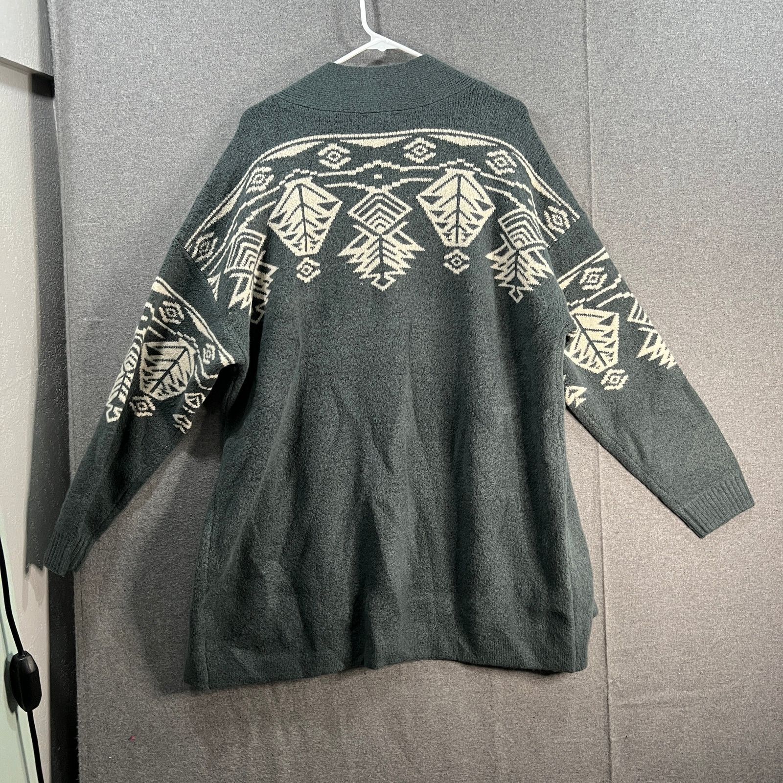 Denim & Co. Denim & Co. Open Front Cardigan With Fair Isle Size XL / US 12-14 / IT 48-50 - 2 Thumbnail