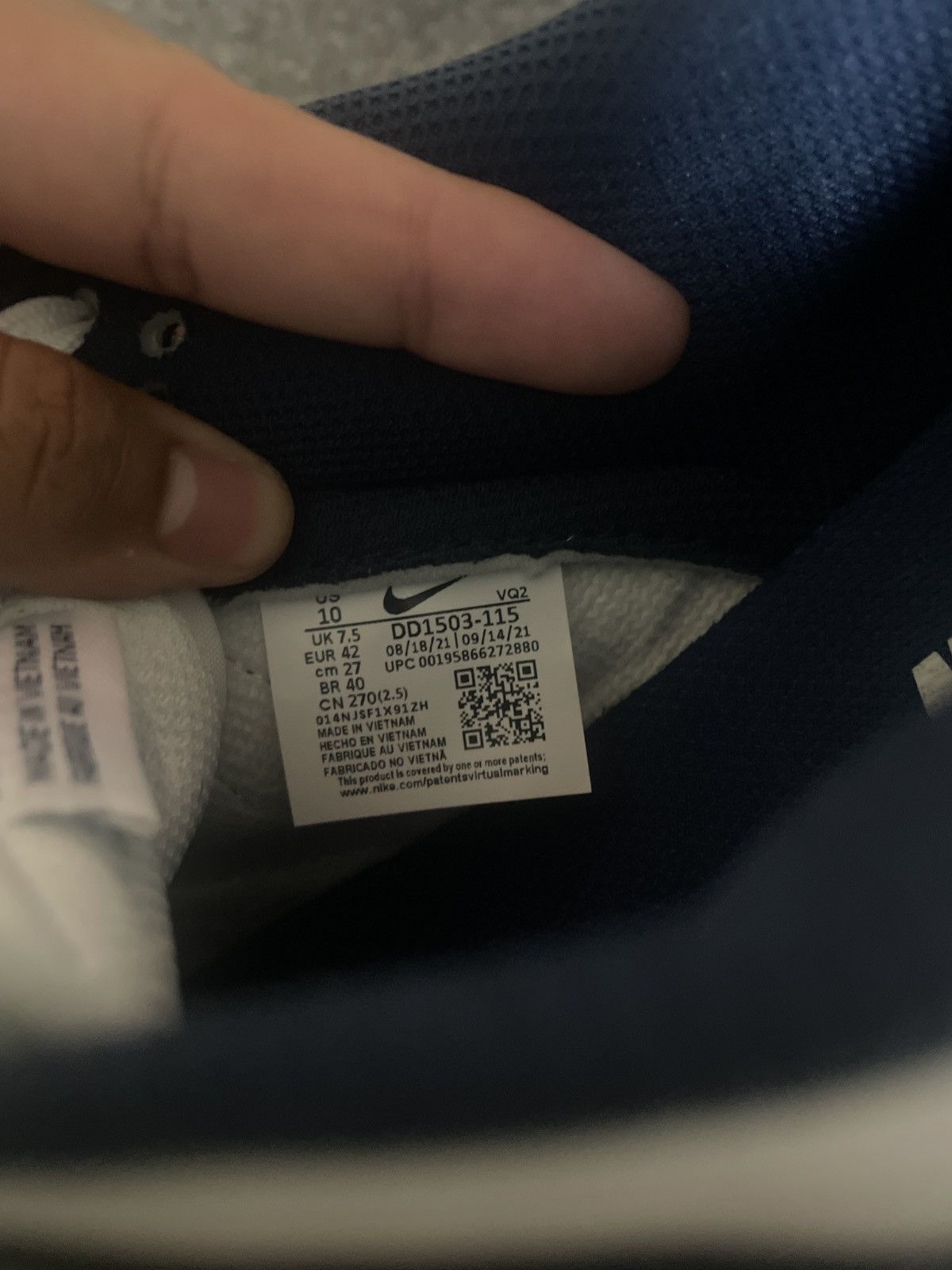 Nike Nike midnight navy dunk low Size US 10 / EU 43 - 5 Thumbnail