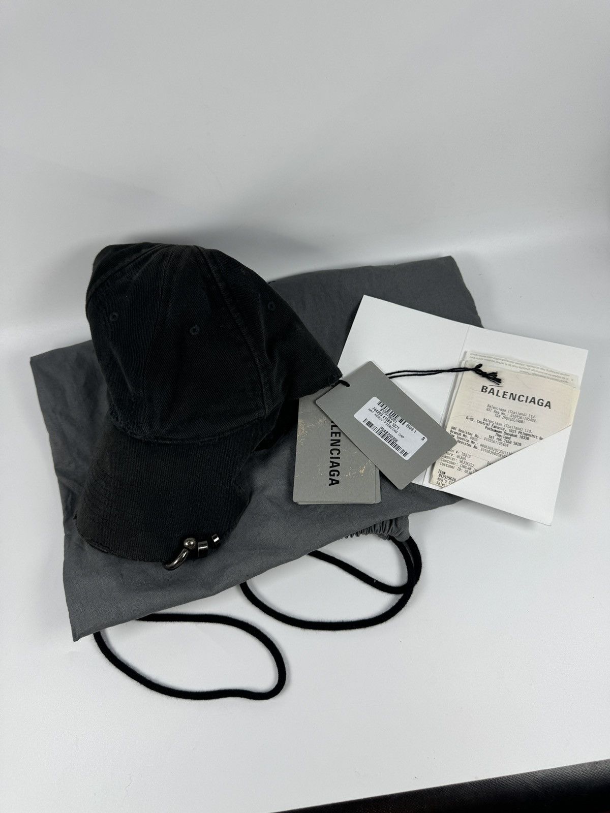Balenciaga SS23 Balenciaga Heavy Piercing Distressed Cap Size ONE SIZE - 10 Thumbnail