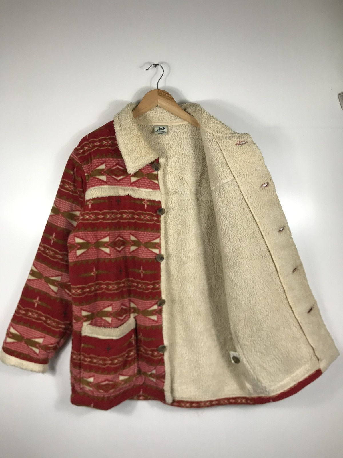 Vintage ⚡️Vintage Piko Hawaiian Navajo Sherpa Button Jacket Size US L / EU 52-54 / 3 - 8 Thumbnail