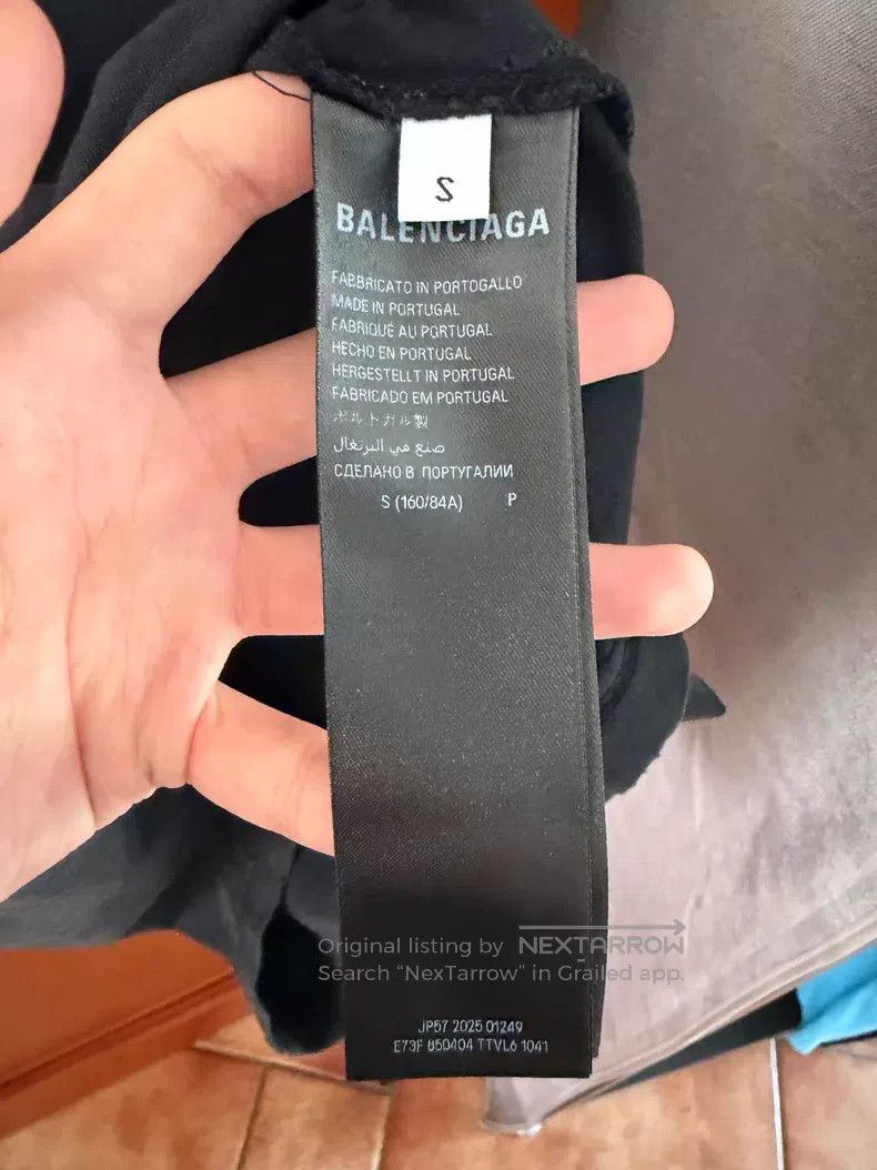 Balenciaga Balenciaga Black Tape Logo Long Sleeve T-Shirt Size US S / EU 44-46 / 1 - 2 Thumbnail