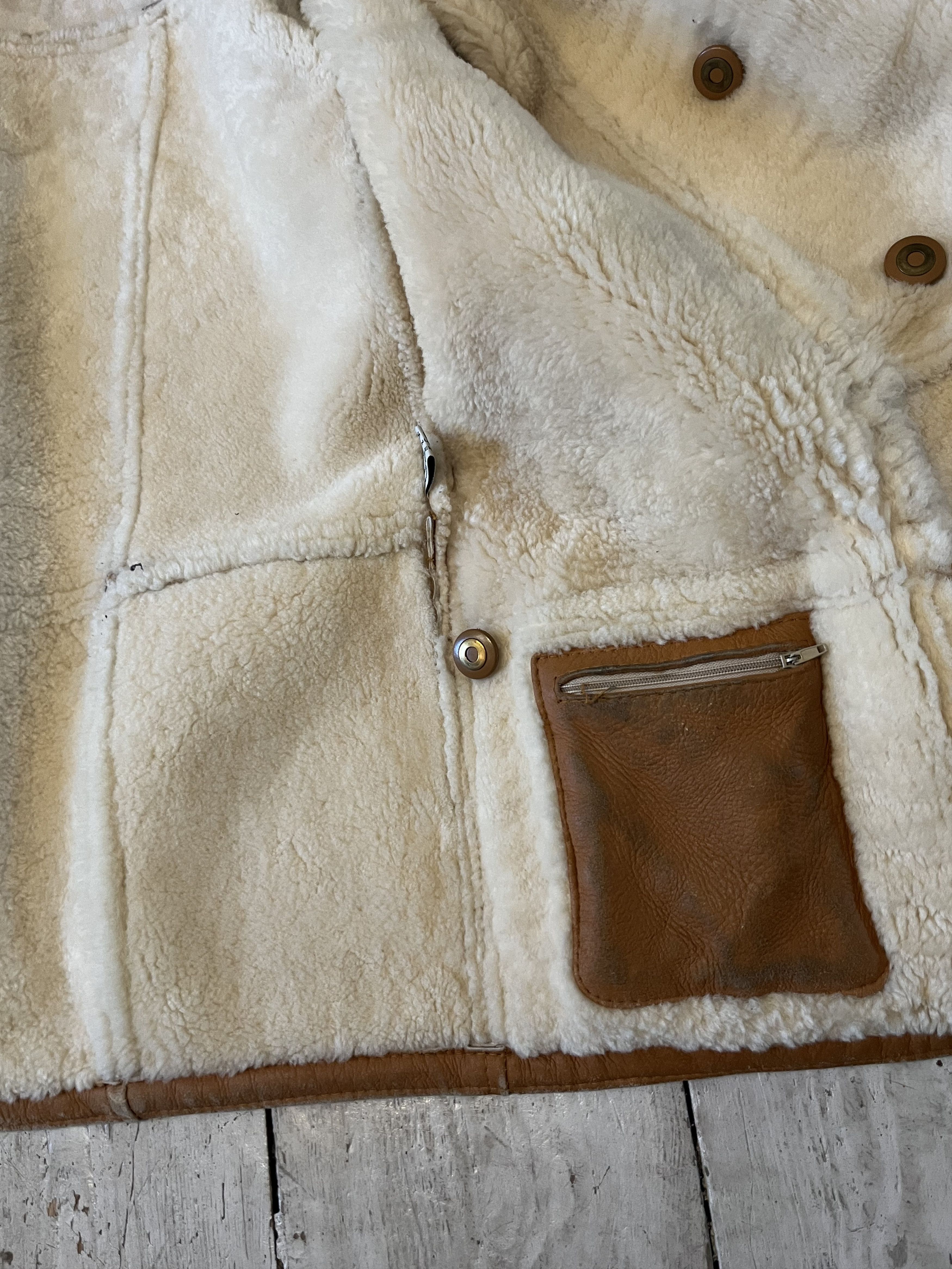 Other Vintage 80s Real Leather Wool Military Heavy Coat Size US L / EU 52-54 / 3 - 10 Thumbnail