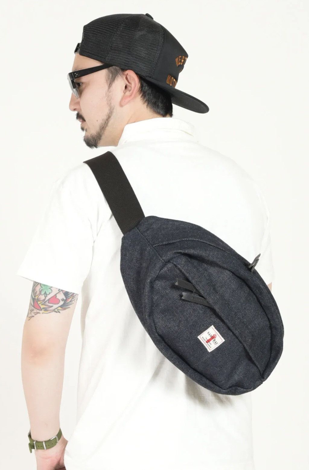 Samurai Jeans Samuraijeans 25oz denim shoulder bag Size ONE SIZE - 1 Thumbnail