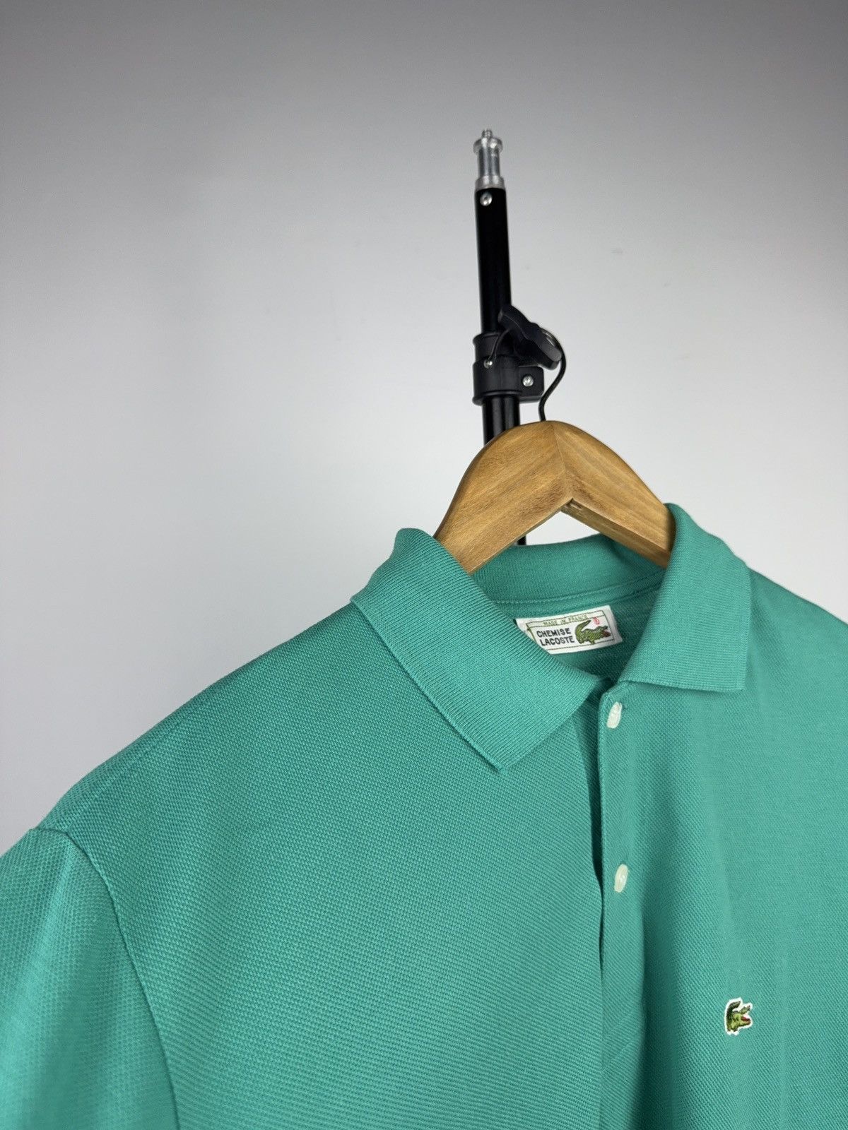 Lacoste Retro 80s Vintage Lacoste Polo Made in France Mint Green Size US S / EU 44-46 / 1 - 4 Thumbnail
