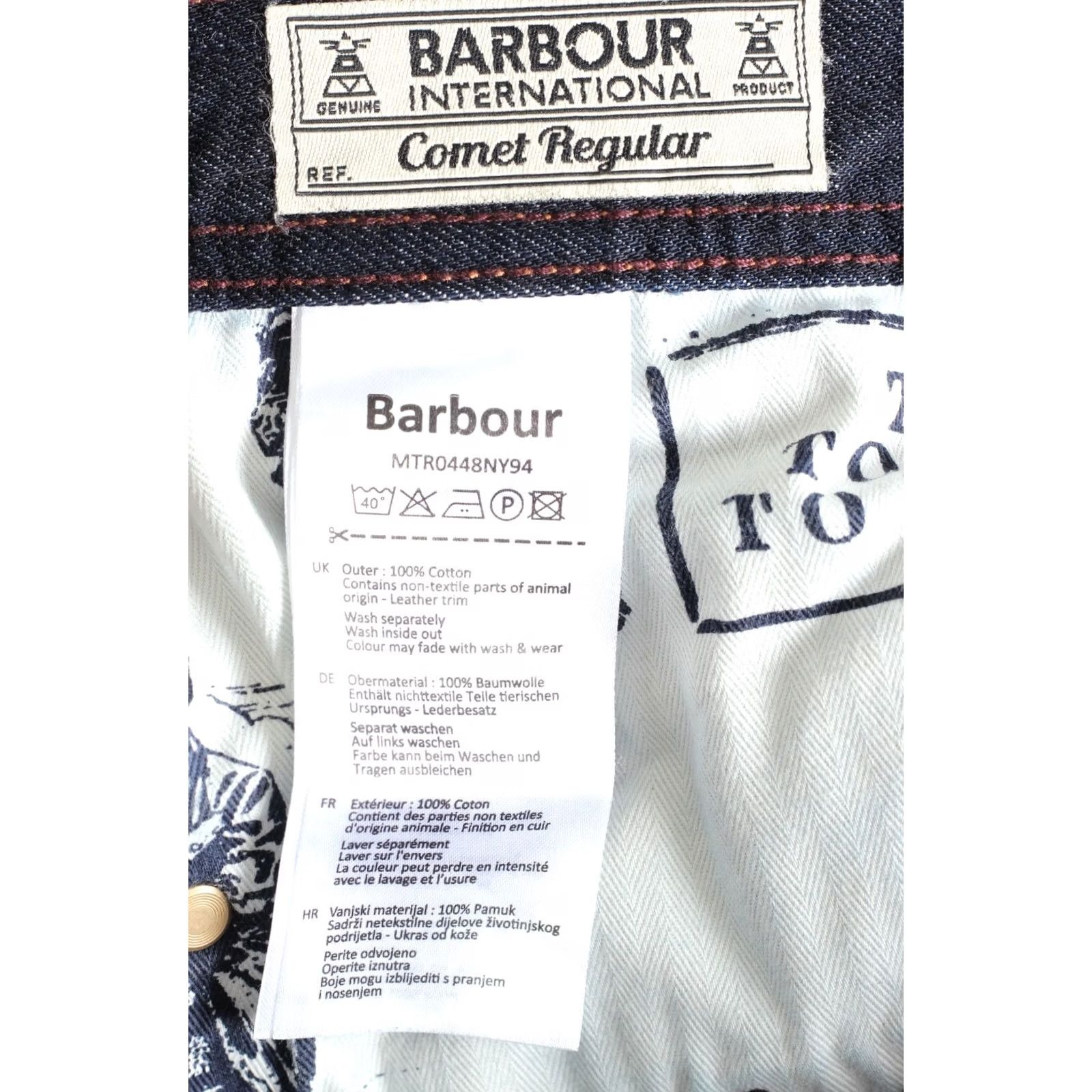Barbour Barbour International Comet Regular Fit Jeans Men Size W30 L32 DZ6365 Size US 30 / EU 46 - 6 Thumbnail