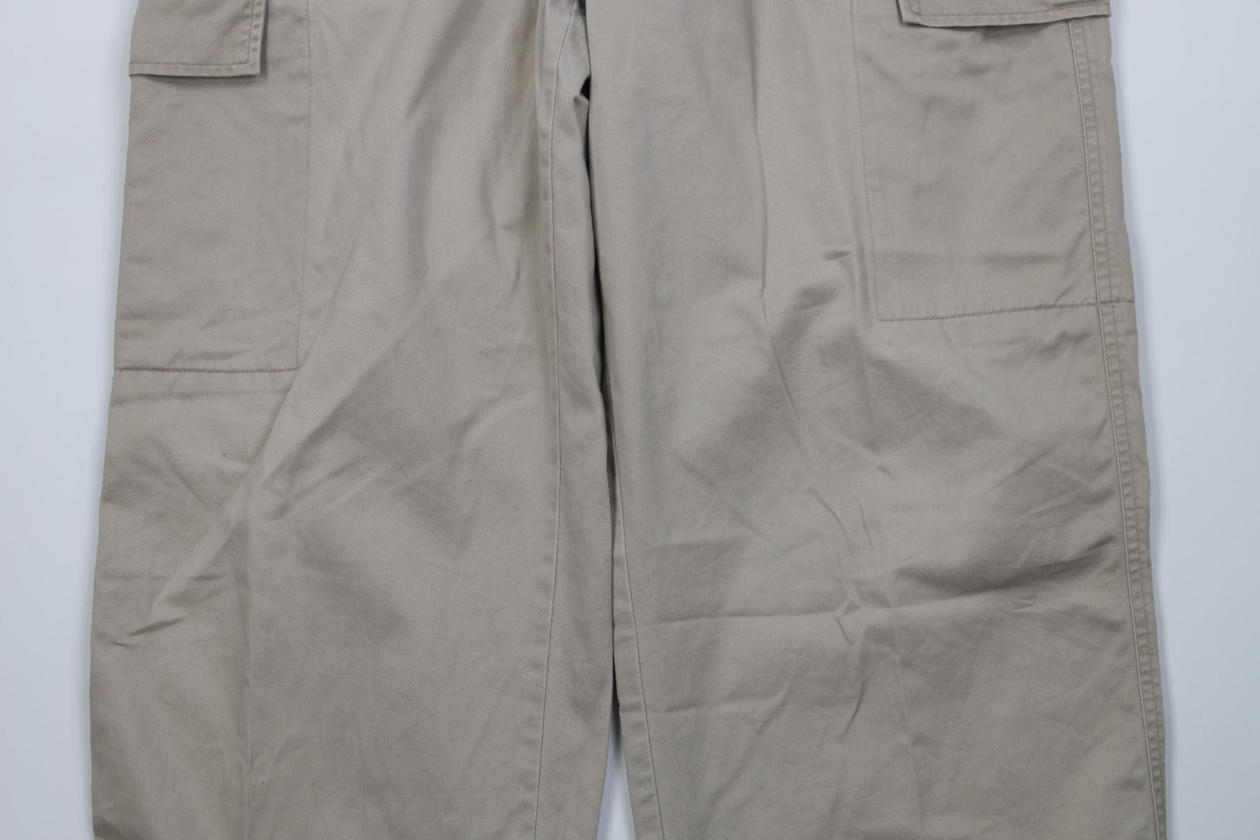 Express Vintage Y2K 2002 Express Baggy Wide Leg Cargo Pants Beige Size US 36 / EU 52 - 3 Thumbnail