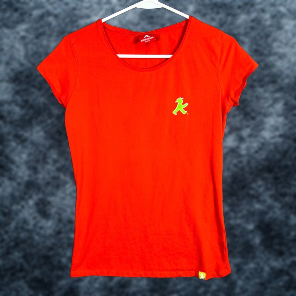 Vintage VINTAGE Ampelmann Berlin T-Shirt Women Small Red Organic Cotton Elastane Short Sleeve Round Neck Size S / US 4 / IT 40 - 1 Thumbnail