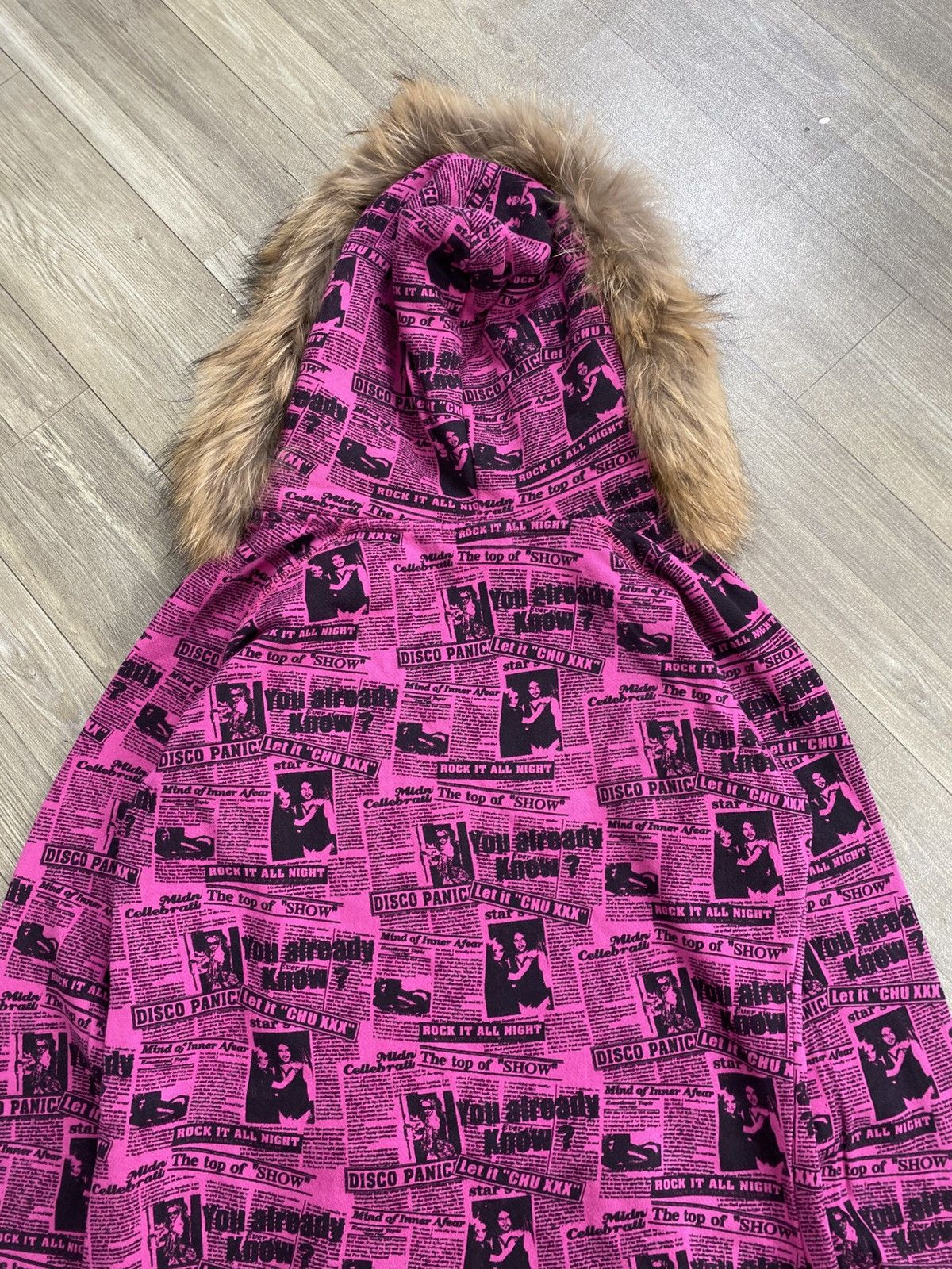 Japanese Brand 2000s ChuXXX Grunge Gothic Ifsixwasnine Lgb Style Fur Hoodie Size US S / EU 44-46 / 1 - 14 Thumbnail