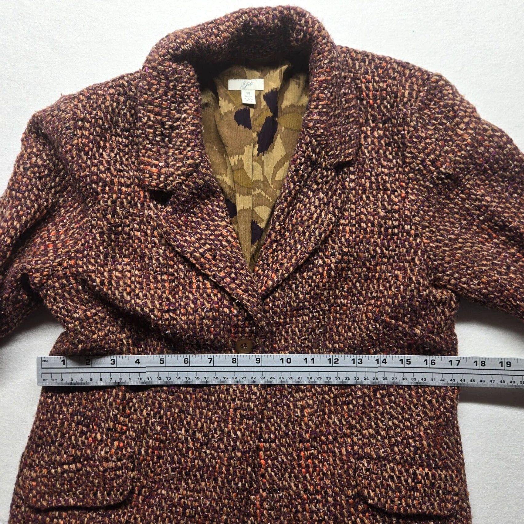 J. Jill J. Jill Multicolored Coat Suit Jacket Long Sleeve Heavy Adult Women's 10P Petite Blazer Colorful 90s Theme Mens Womens Boys Girls Size L / US 10 / IT 46 - 3 Thumbnail
