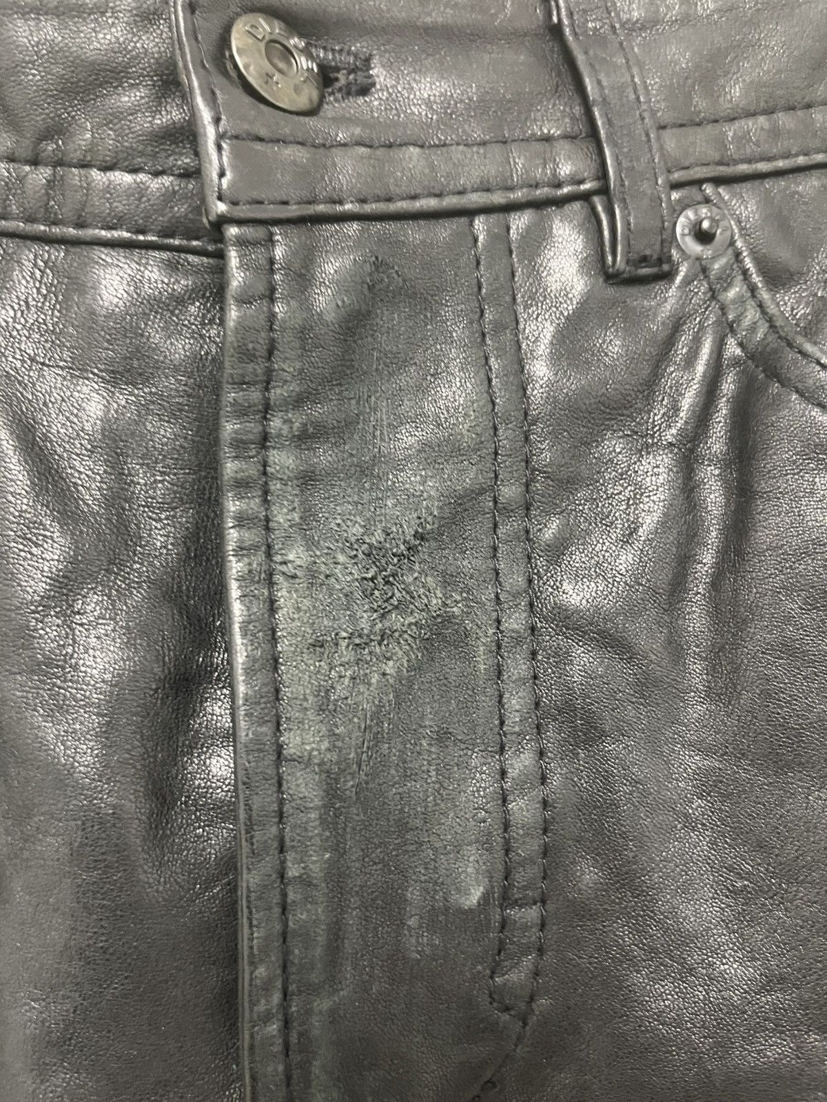 Diesel Distressed leather jeans. Size 29 Size US 29 - 15 Thumbnail