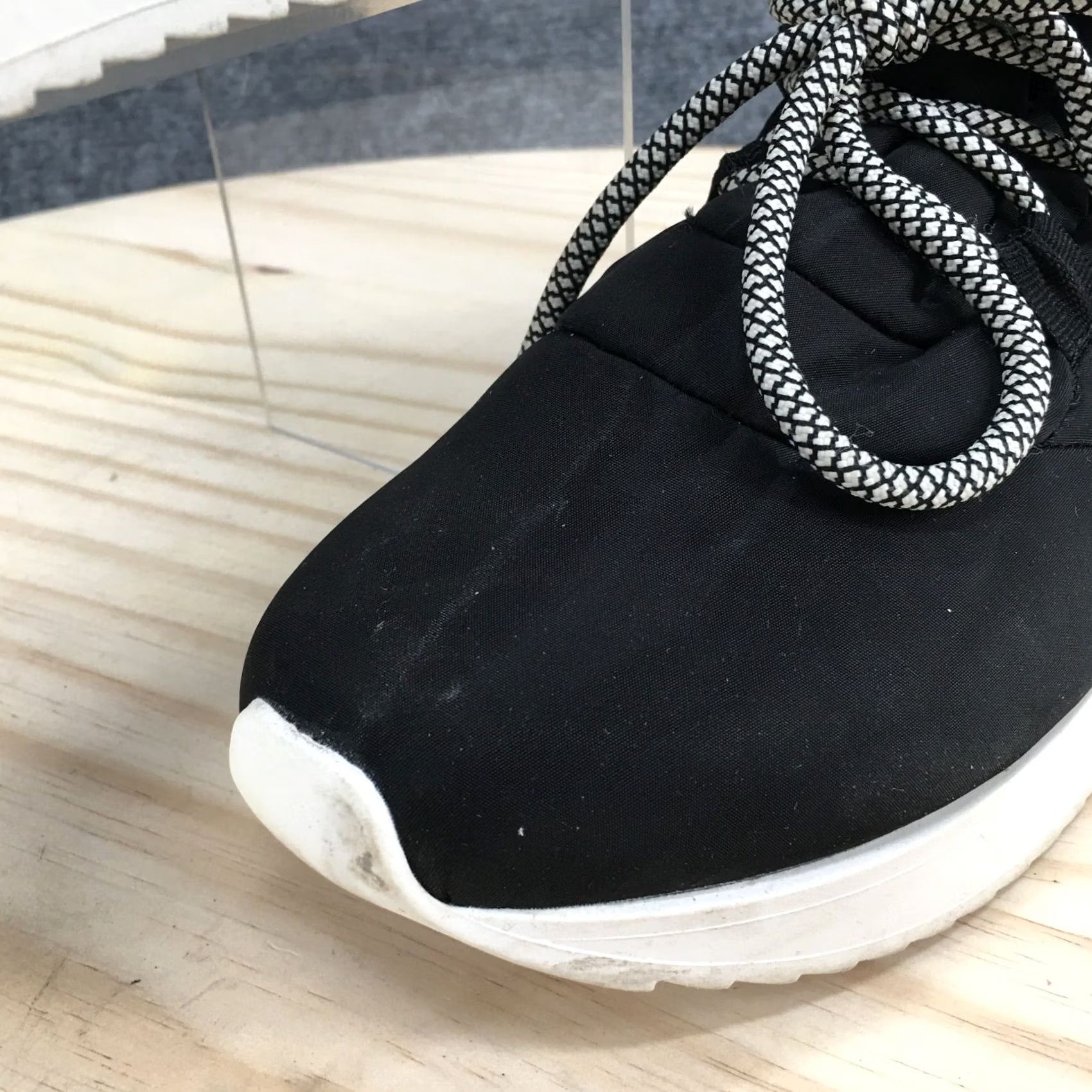 Vintage A New Day Babs Casual Mid Top Sneakers Womens 7 Black Fabric Lace Up Size M / US 6-8 / IT 42-44 - 6 Thumbnail