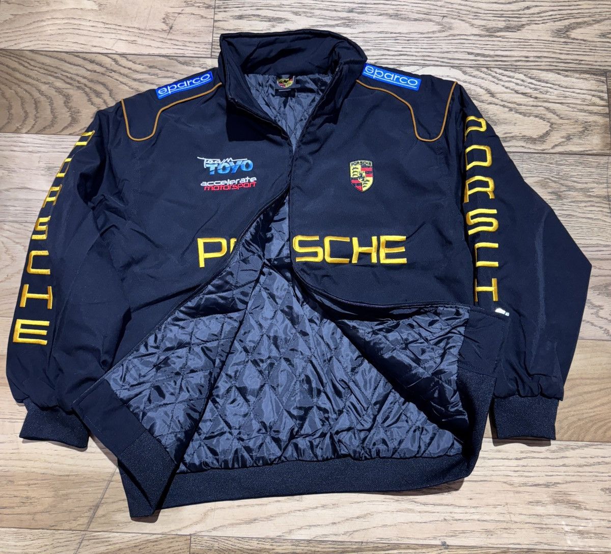 NASCAR × Porsche Design × Vintage Embroidered NASCAR bomber jacket Porsche size L Size L / US 10 / IT 46 - 1 Thumbnail