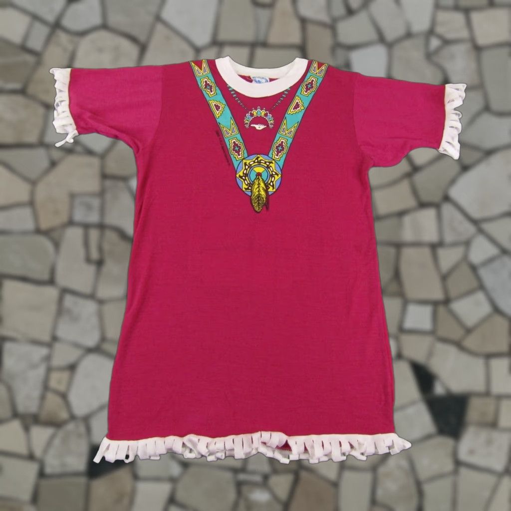 Native VINTAGE PCA Apparel Shirt Womens XS Pink Aztec Native Dream Catcher 80s Top Tee Size XS / US 0-2 / IT 36-38 - 1 Thumbnail