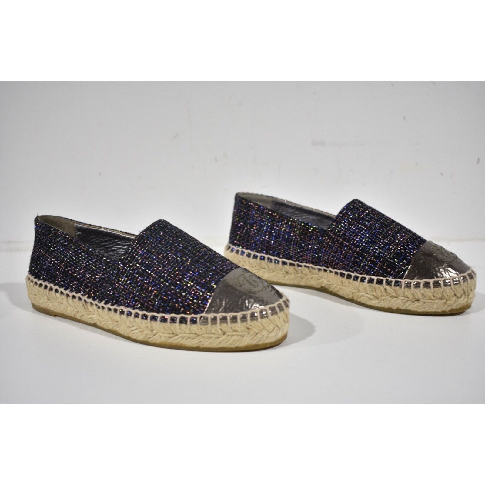 Chanel 16S Tweed CC Cap Toe Double Sole Espadrille Ballet Flats 35 Size US 5 / IT 35 - 2 Thumbnail