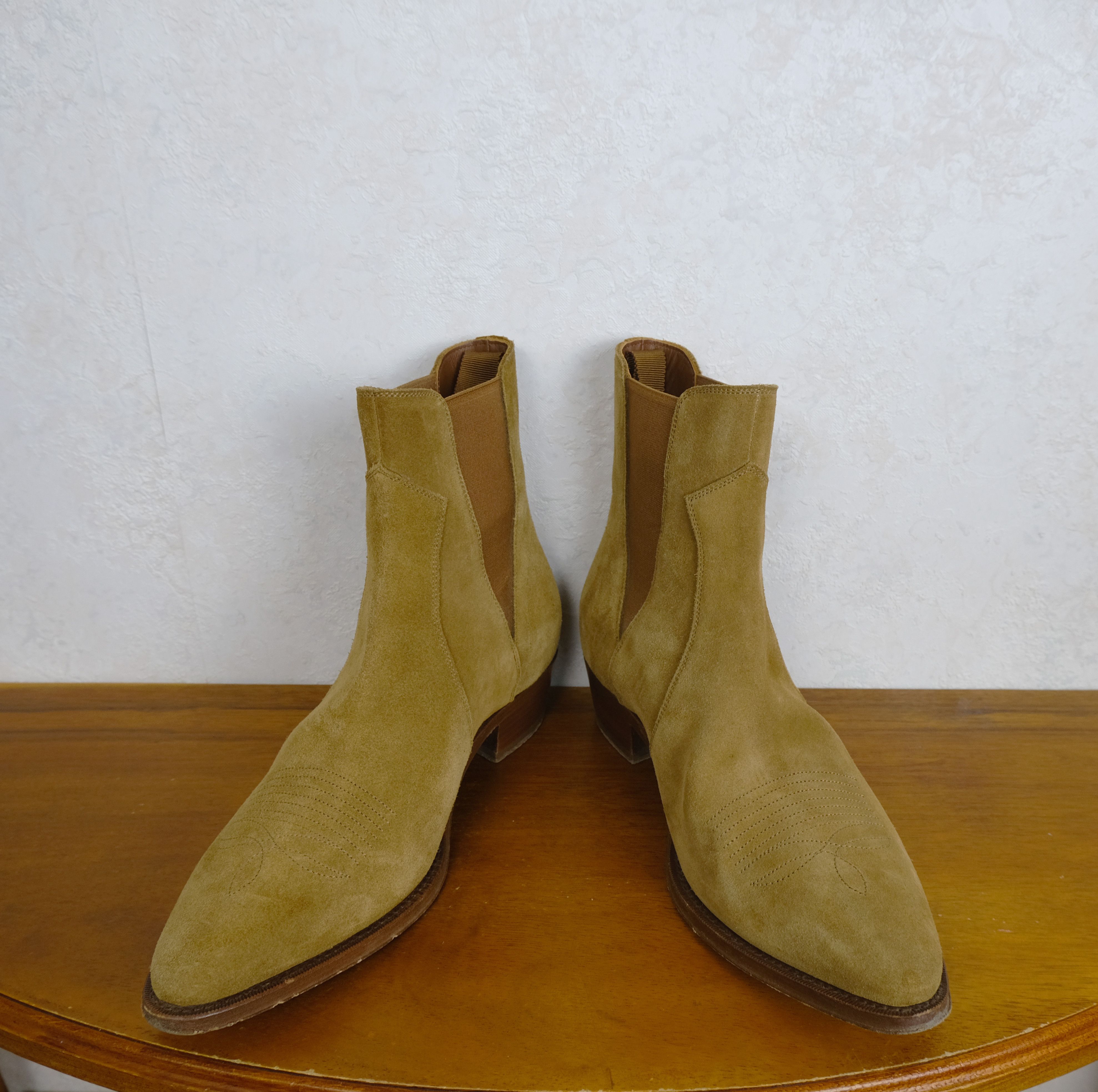 Celine Celine, brown suede cowboy boots, size 39 EU, RRP 950 e Size US 9 / IT 39 - 2 Thumbnail