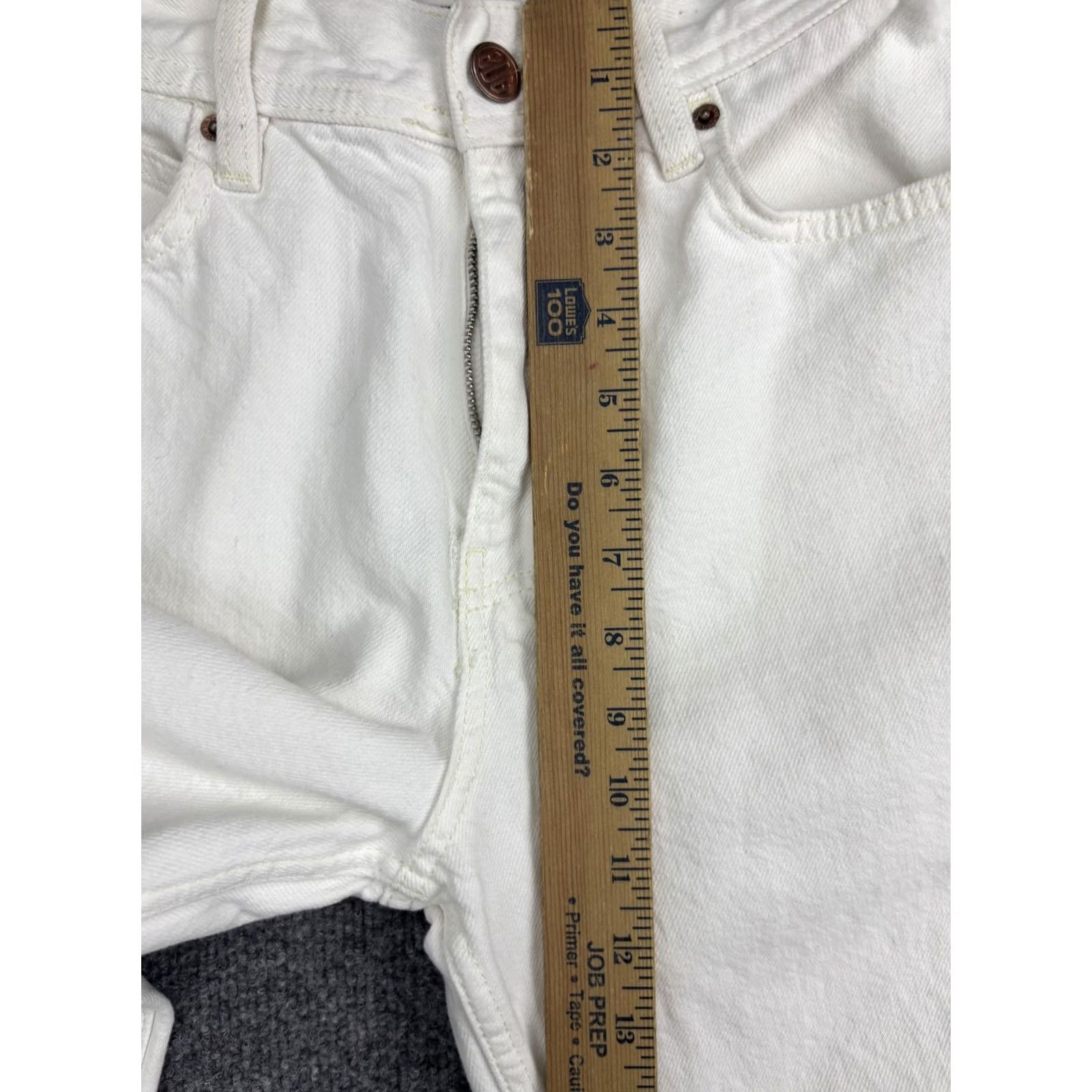 Bdg BDG Jeans Womens 29x30 White Straight Leg 100% Cotton Denim Casual Pants Women's Regular Waist 29 Inseam 30 Pockets Size 29" - 3 Thumbnail