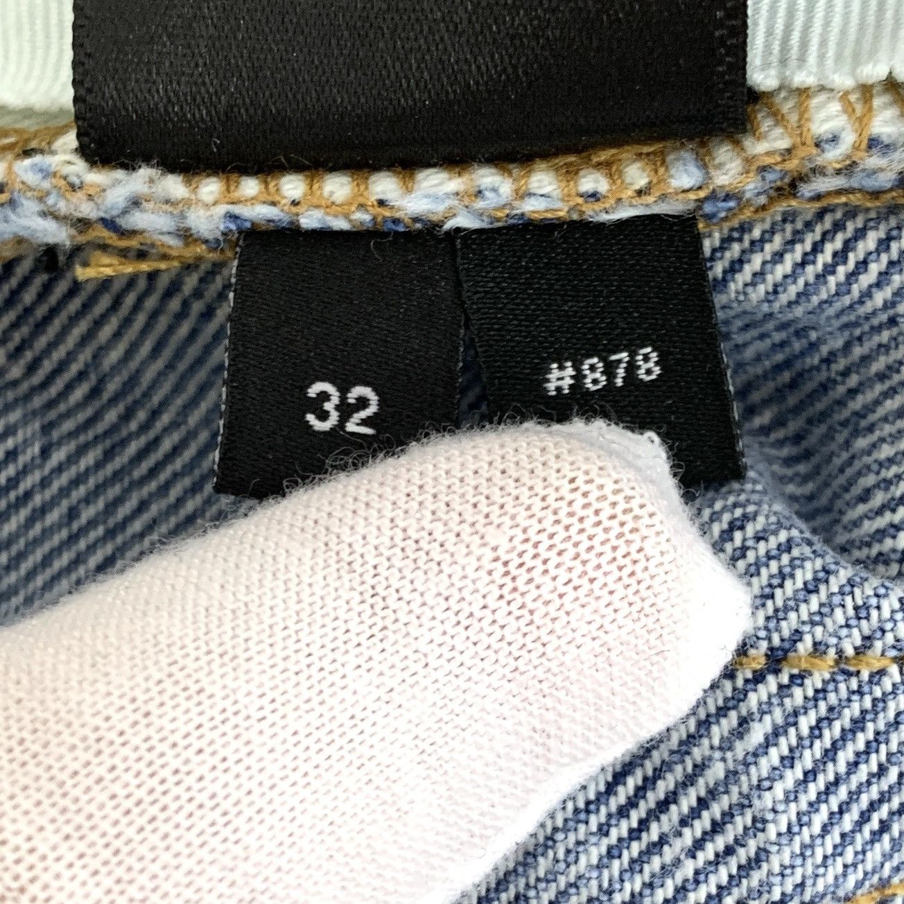 Armani Amiri Blue Distressed Splash Ink Print Denim Pants K26WX Size 24" / US 00 / IT 34 - 7 Thumbnail