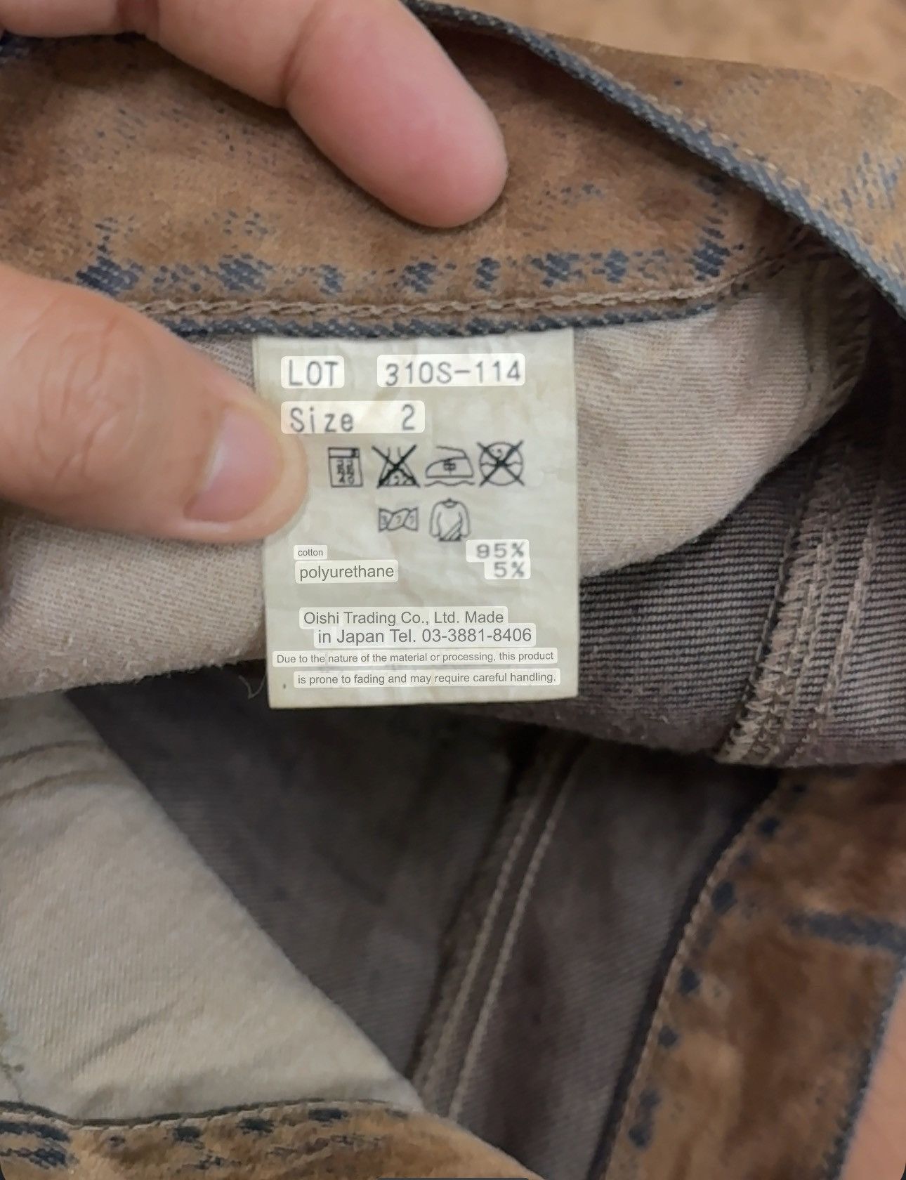 Tornado Mart VINTAGE E.BLUE RAINBOW CLAW MARKS BROWN DISTRESSED JEAN Size US 29 - 14 Thumbnail