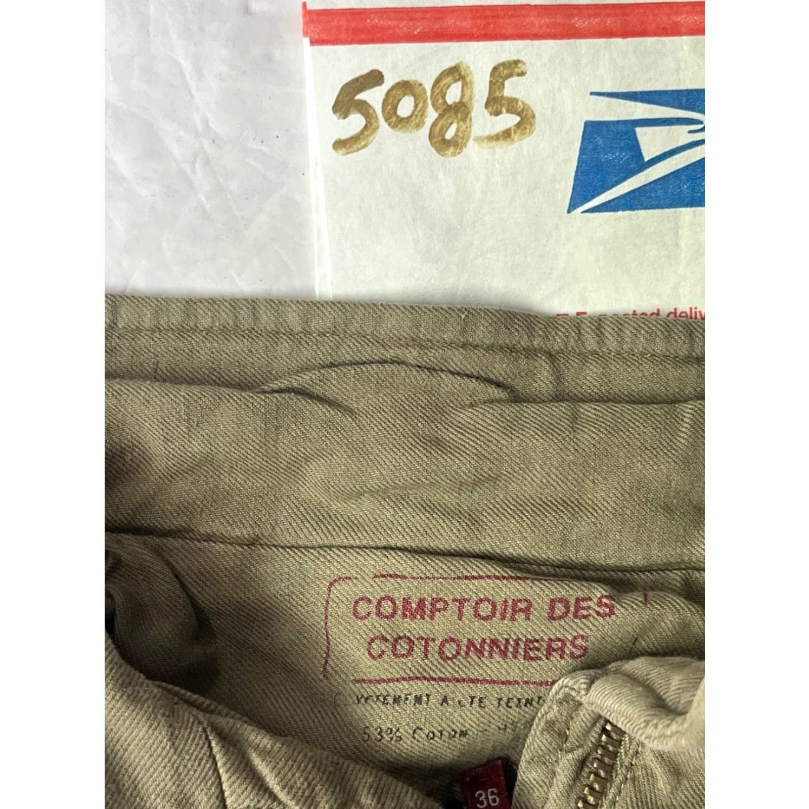 Olive Comptoir des Cotonniers Military Jacket Women's 36 Olive Brown Cotton Button Utility Safari Casual Size XS / US 0-2 / IT 36-38 - 8 Thumbnail