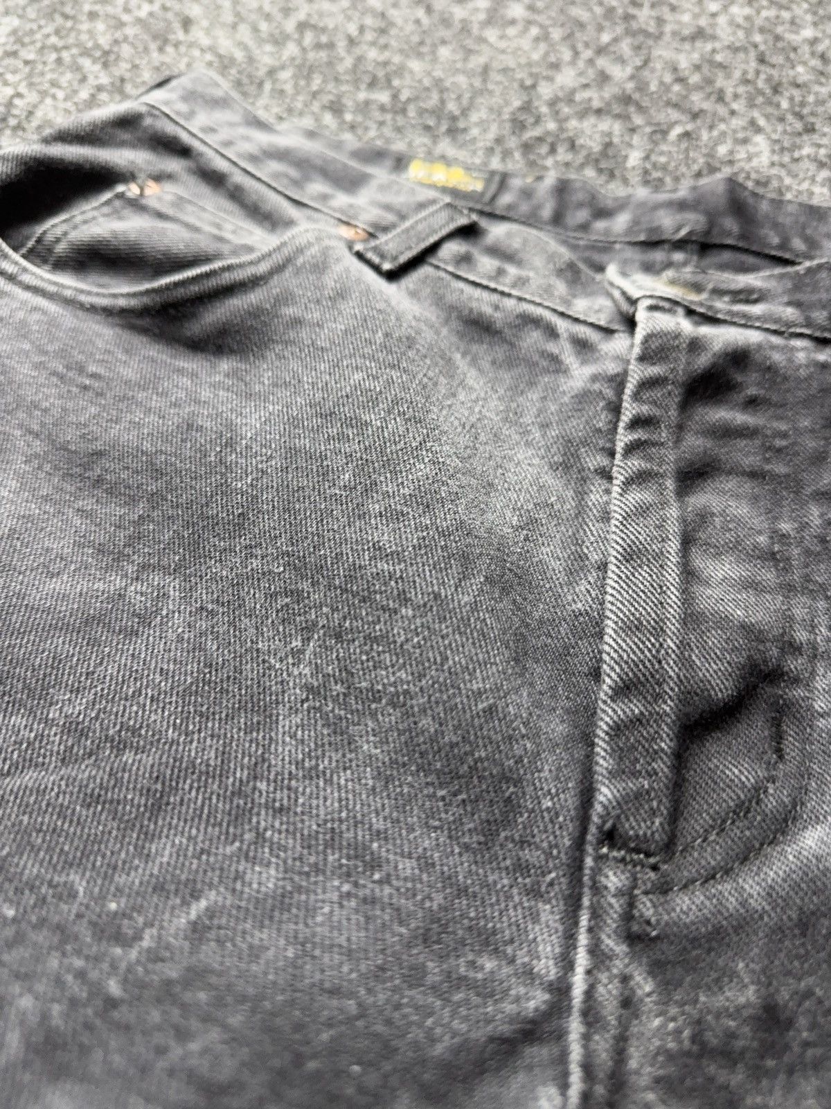 Lee Vintage 00s USA Lee Black Jeans Straight Fit Y2K Faded Size US 31 - 10 Thumbnail