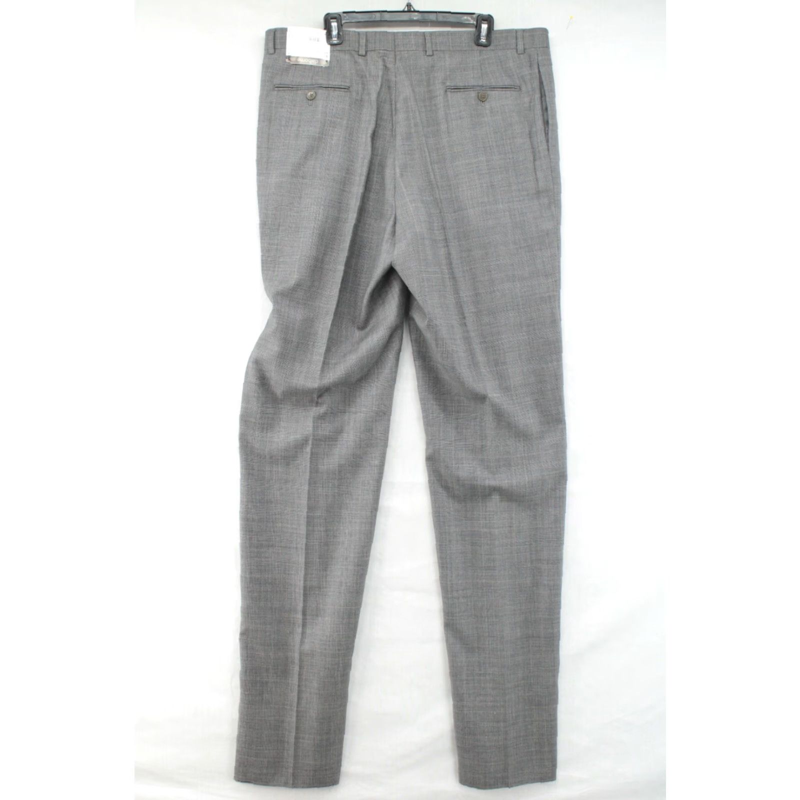Liz Claiborne NWT Claiborne Pants 40 Long Gray Black Pleated Dress Unhemmed Partial Lined Mens Size US 40 / EU 56 - 5 Thumbnail