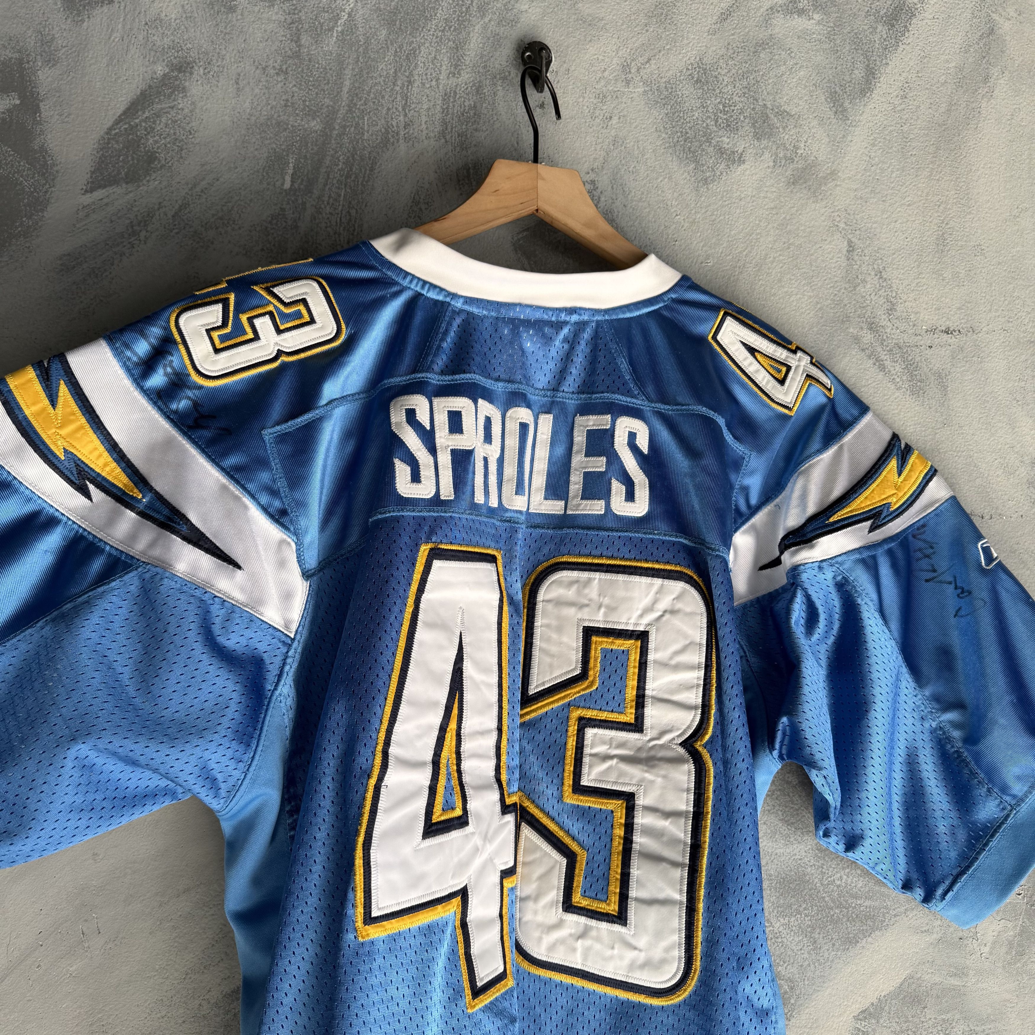 Reebok VTG CHARGERS Darren Sproles Jersey SZ 52 Sewn Signed #43 Size US XL / EU 56 / 4 - 7 Thumbnail
