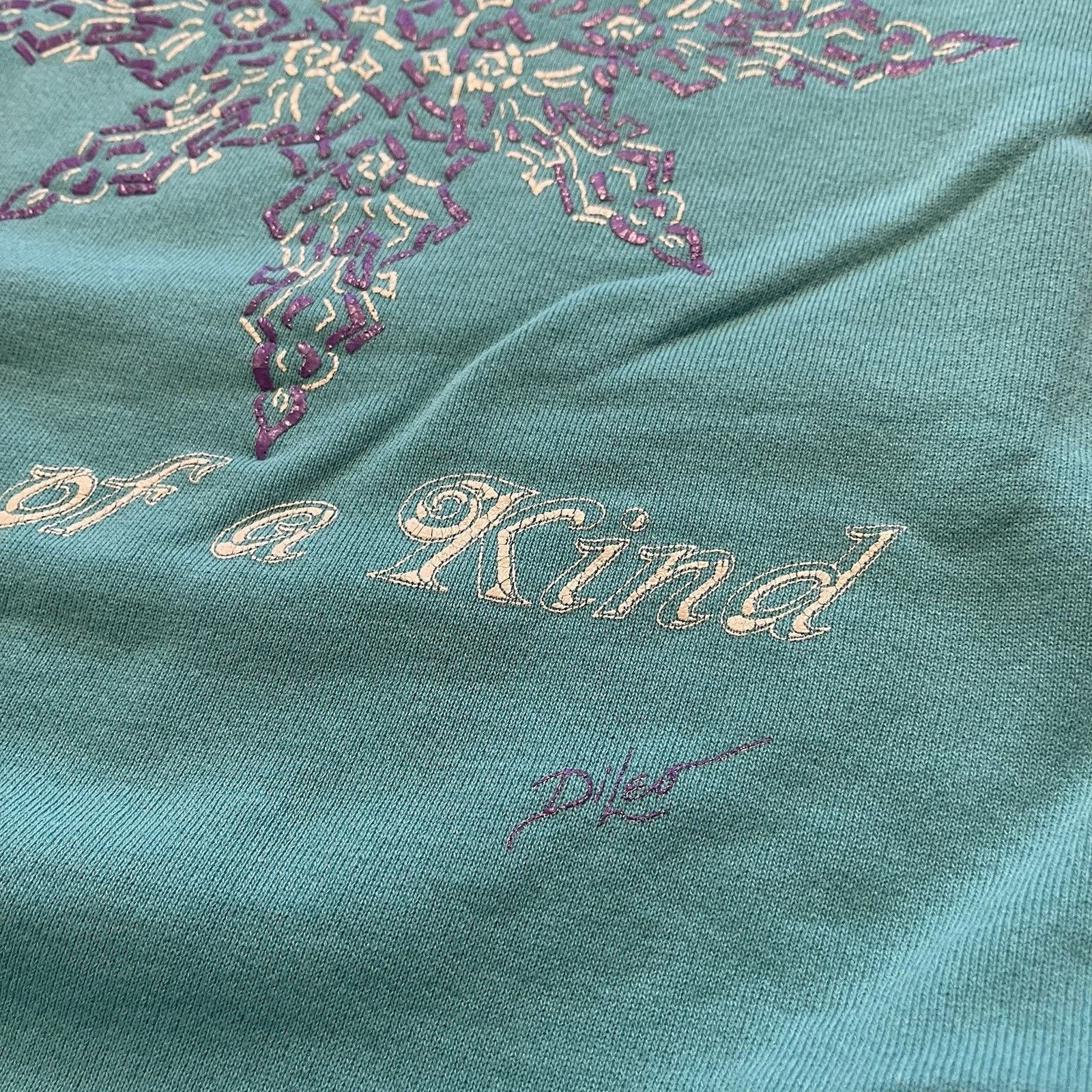 Hanes Vtg Hanes Teal XL 90s Cute Snowflake Sweatshirt USA DiLeo Size US XL / EU 56 / 4 - 3 Thumbnail