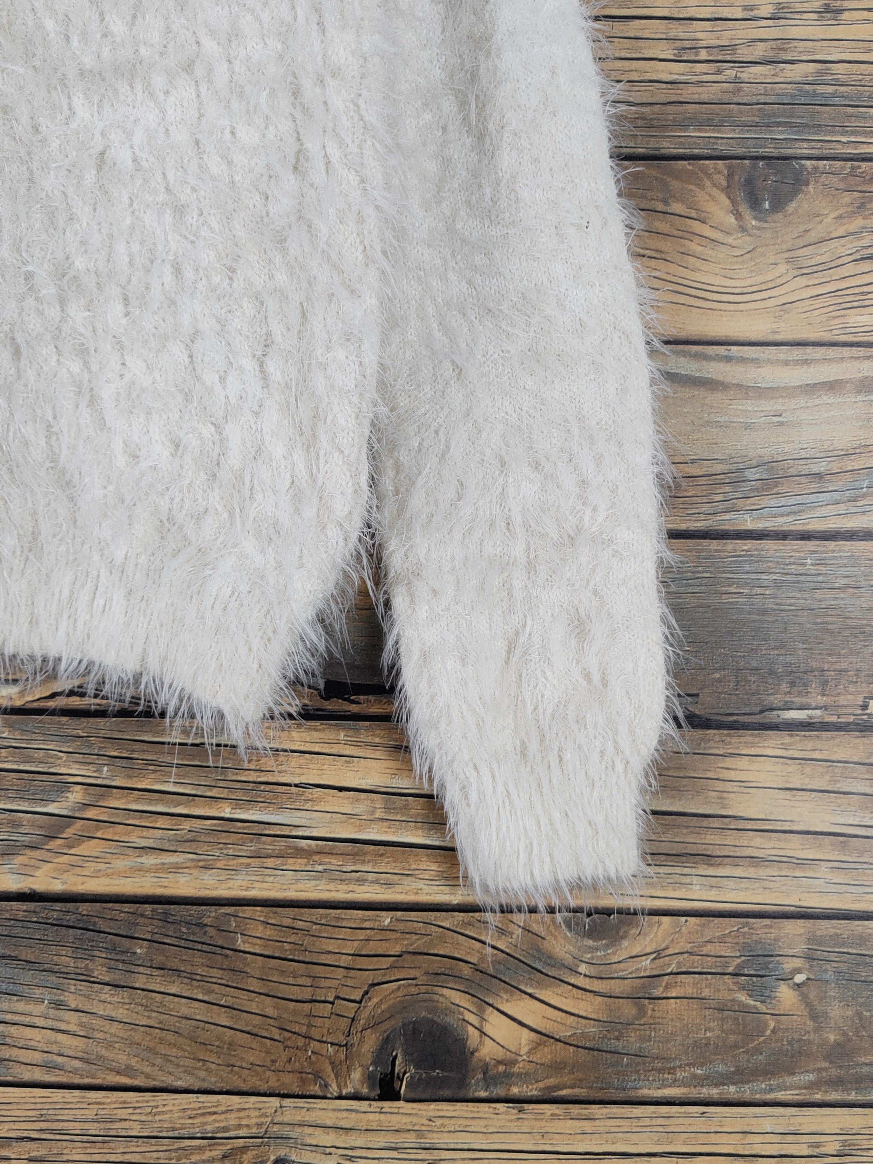 Japanese Brand Valleygirl Ivory Shag Shaggy Fur Mohair Knitwear #W1642 Size S / US 4 / IT 40 - 6 Thumbnail
