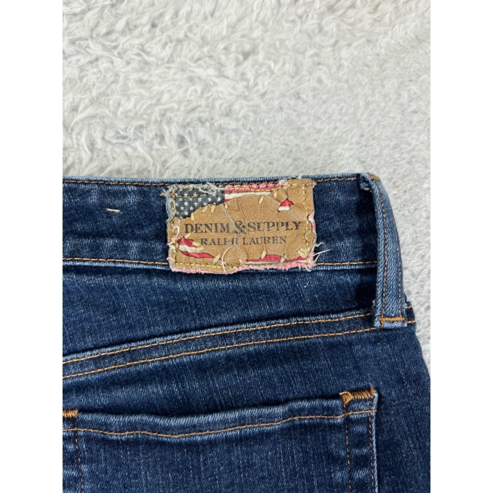 Ralph Lauren Ralph Lauren Jeans Womens 27 Blue Denim Skinny Low Rise Dark Wash Cotton Size 27" / US 4 / IT 40 - 5 Thumbnail