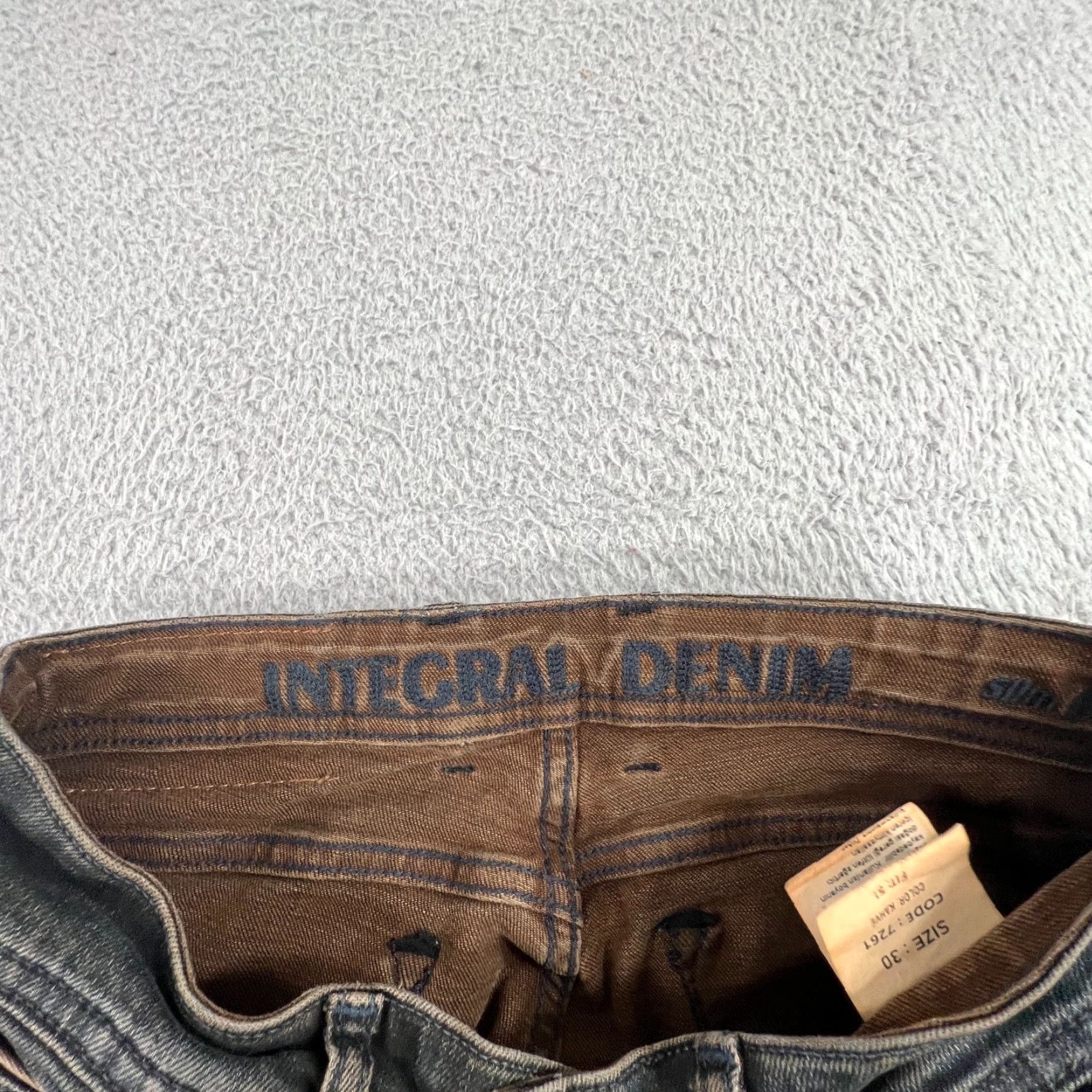 Denime Integral Slim Fit Jeans 31x30 Dark Blue Denim 5-Pocket Men's Skinny Pants Size US 31 - 7 Thumbnail