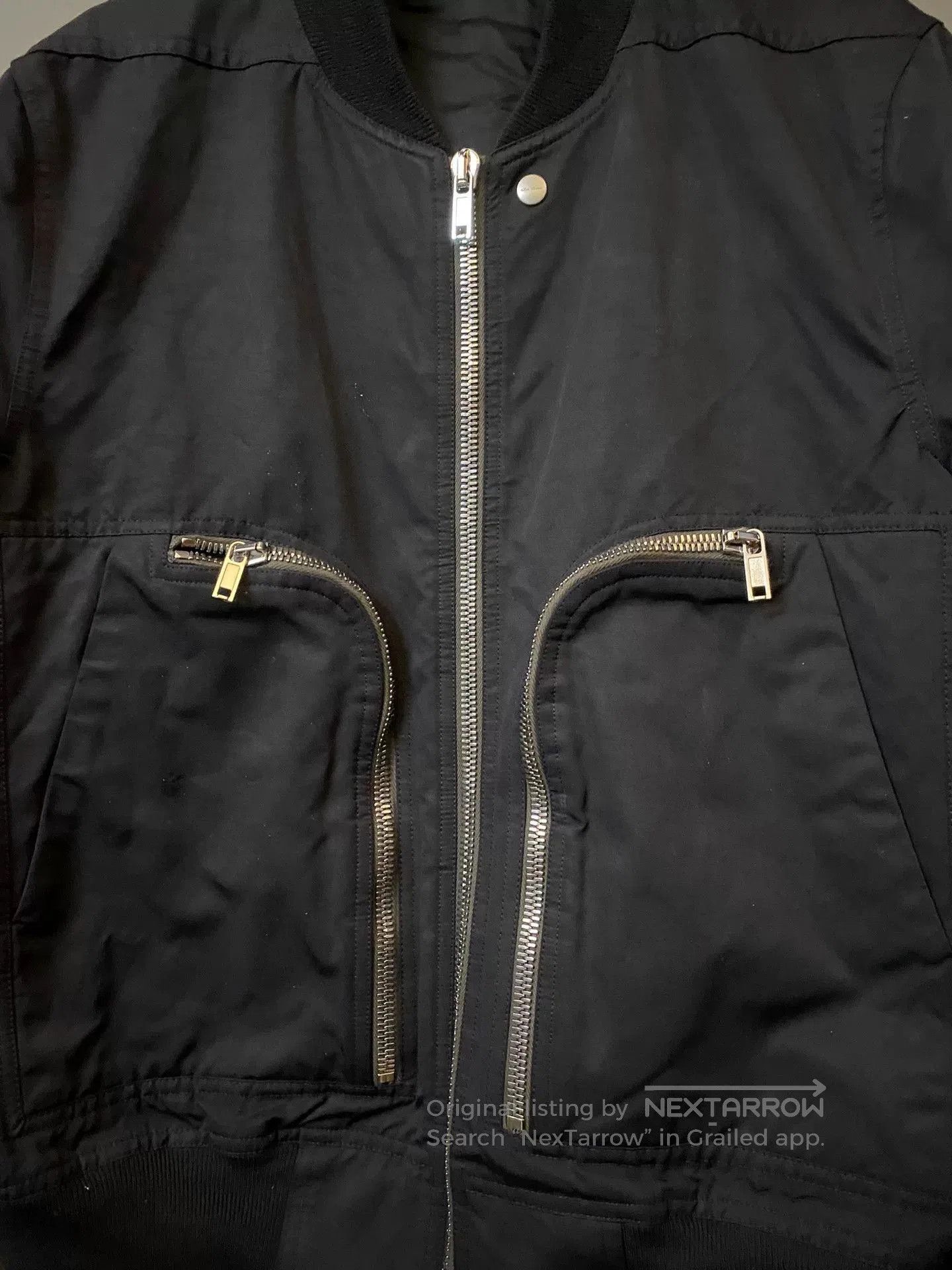 Rick Owens Black Rick Owens Flight Jacket. Size US M / EU 48-50 / 2 - 2 Thumbnail