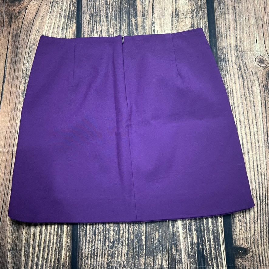 Zara Zara Basic Women's Purple Mini Skirt with Zipper Pockets Size 29" - 4 Thumbnail