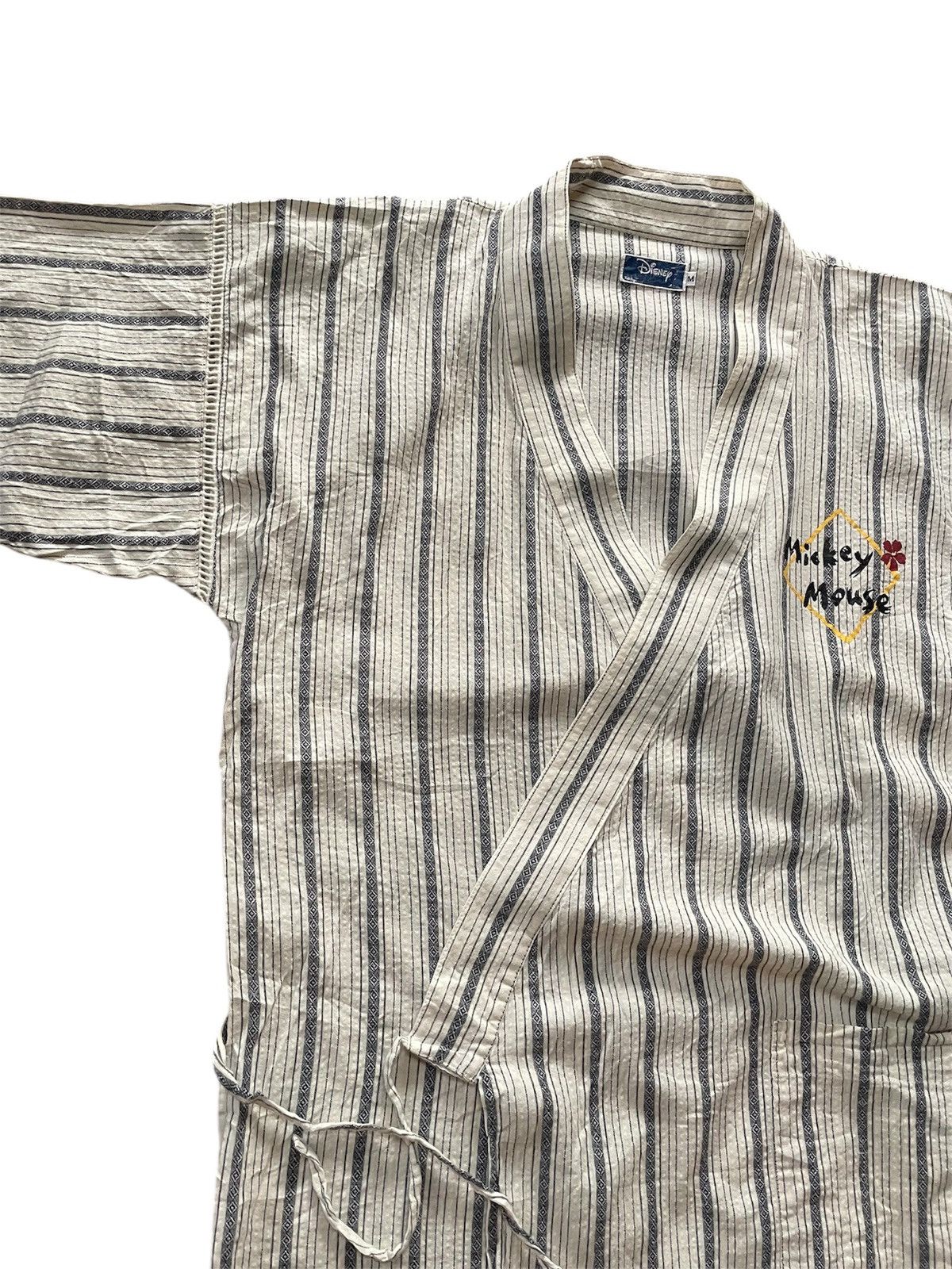 Disney Vintage 90s Disney Mickey Mouse Backhit Stripe Design Kimono Size US M / EU 48-50 / 2 - 4 Thumbnail