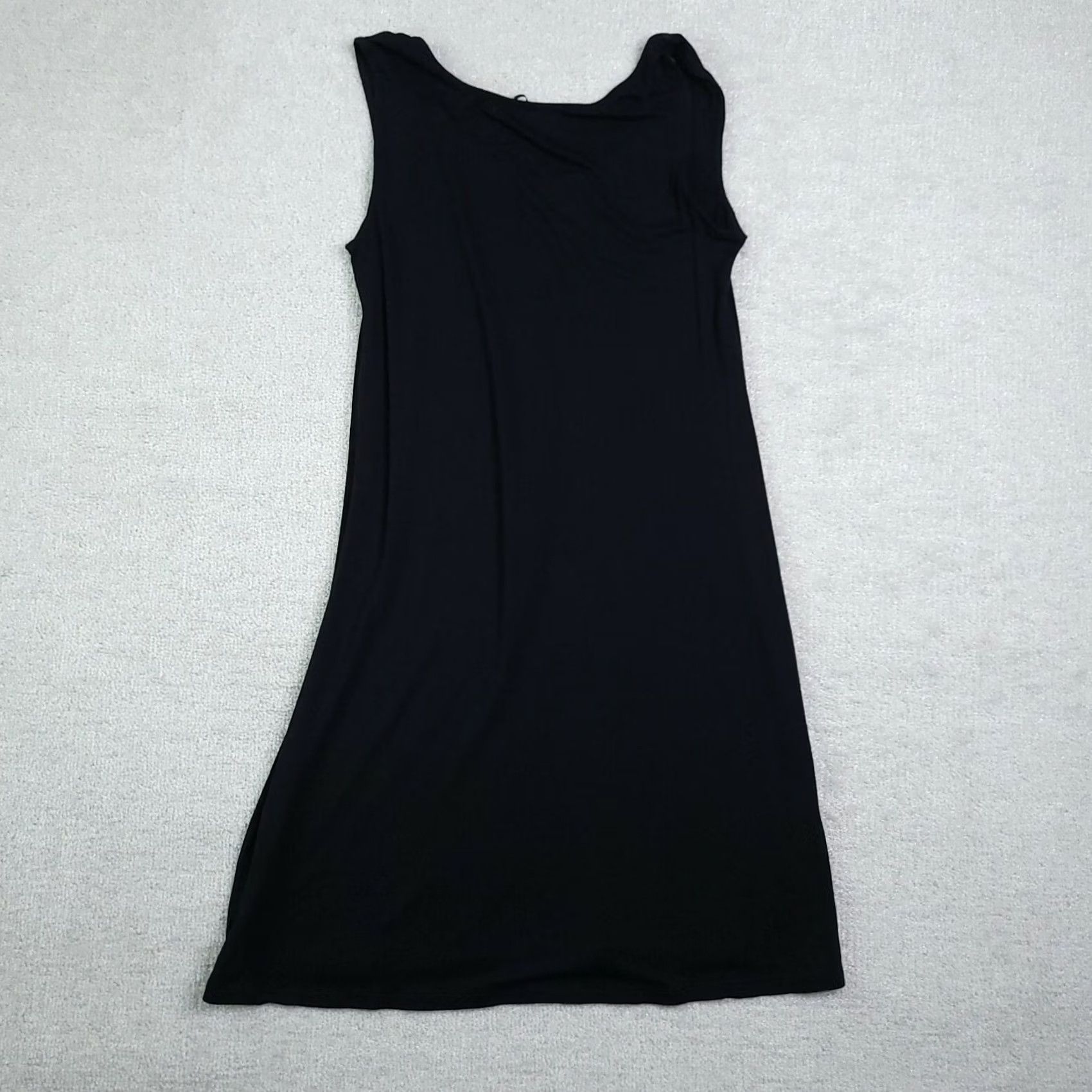 Vintage LIBERTY LOVE Dress Shirt Dress Womens Small Black Stretchy Lined Knee Length Sleeveless Pullover Party/Cocktail Vintage: No Size S / US 4 / IT 40 - 7 Thumbnail