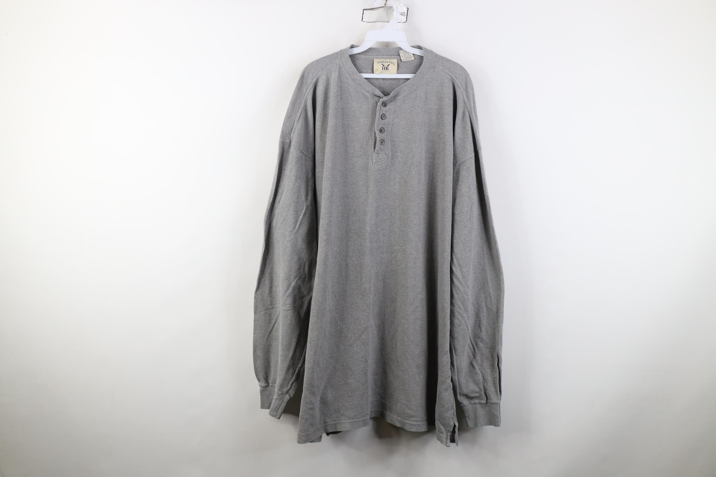 Vintage Vintage 90s Streetwear Knit Long Sleeve Henley T-Shirt Size US XXL / EU 58 / 5 - 1 Thumbnail