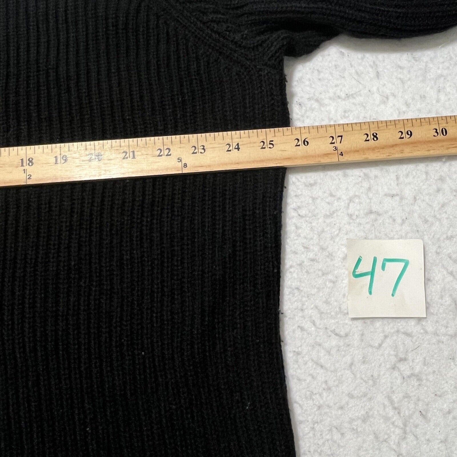 Arizona Jean Co. Arizona XL V-Neck Acrylic Black Ribbed Pullover Sweater Size XL / US 12-14 / IT 48-50 - 7 Thumbnail