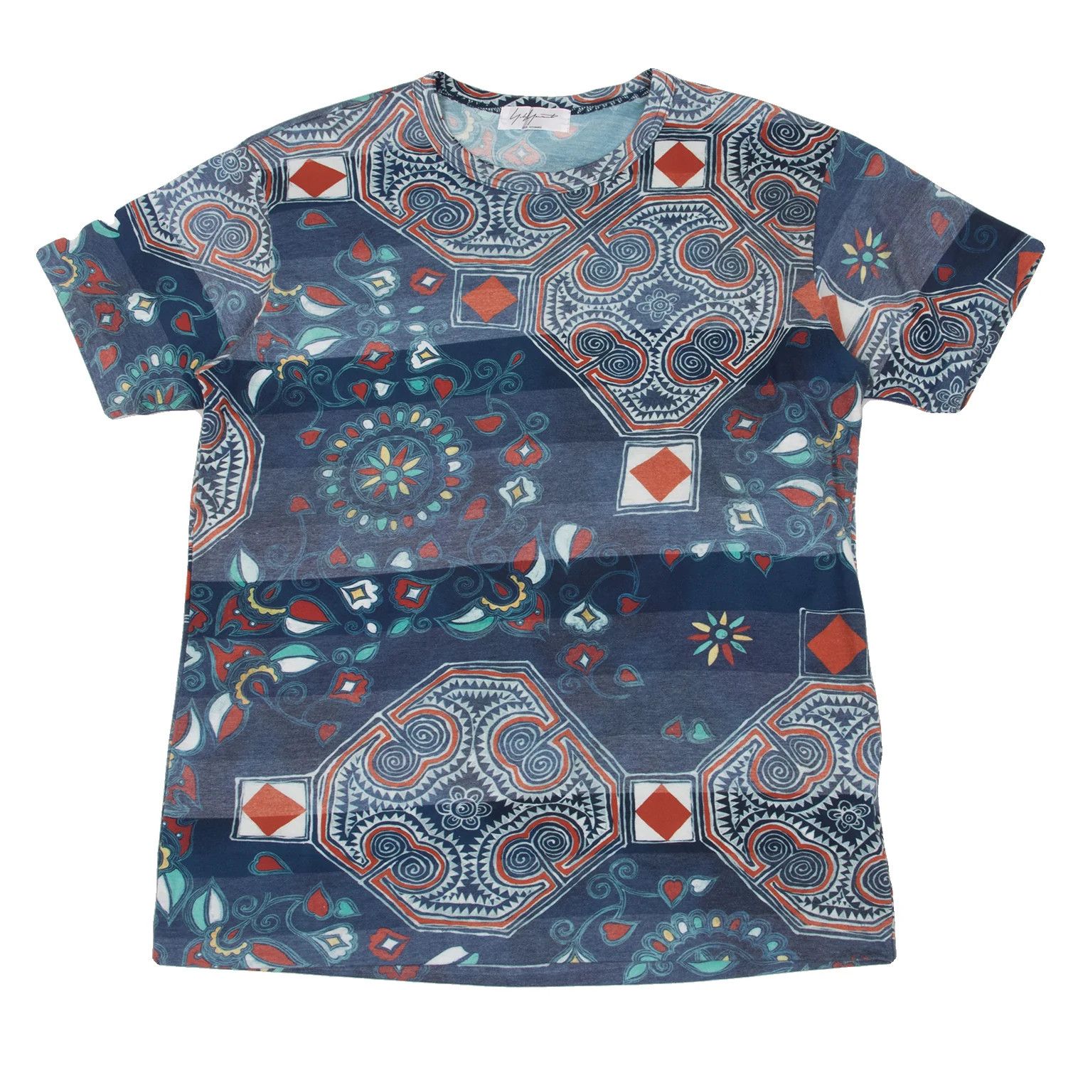 Yohji Yamamoto Yohji Yamamoto Waxed Tie-Dye Cotton Polyester T-Shirt Size US M / EU 48-50 / 2 - 1 Thumbnail