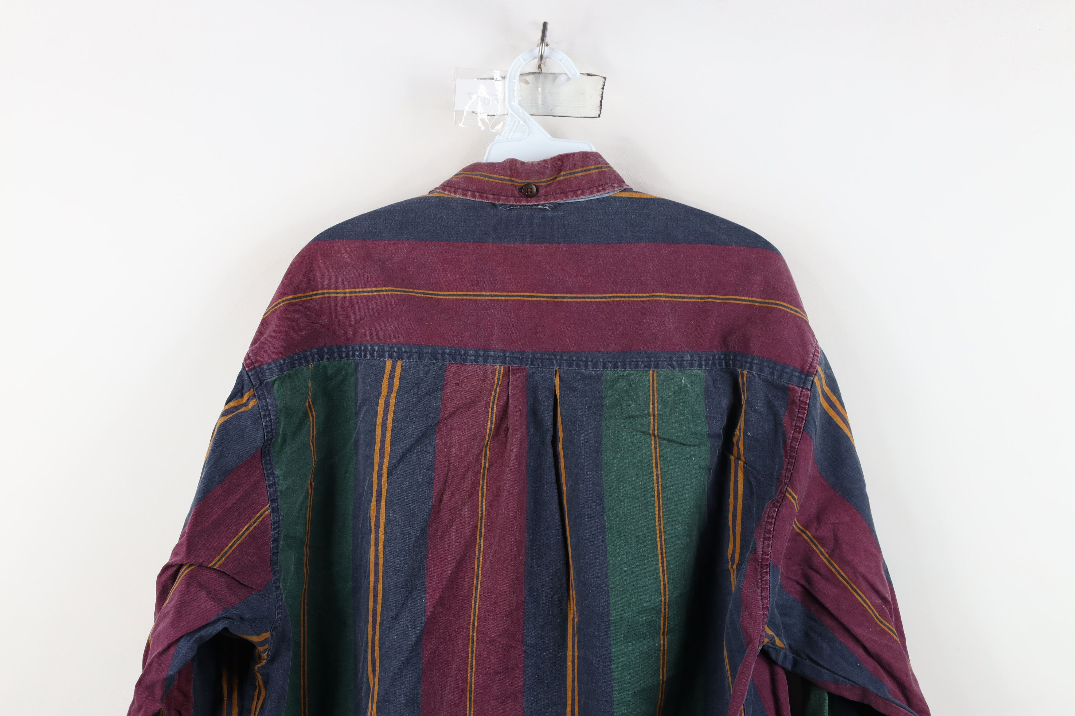 Vintage Vintage 90s Streetwear Rainbow Striped Button Shirt Size US M / EU 48-50 / 2 - 13 Thumbnail