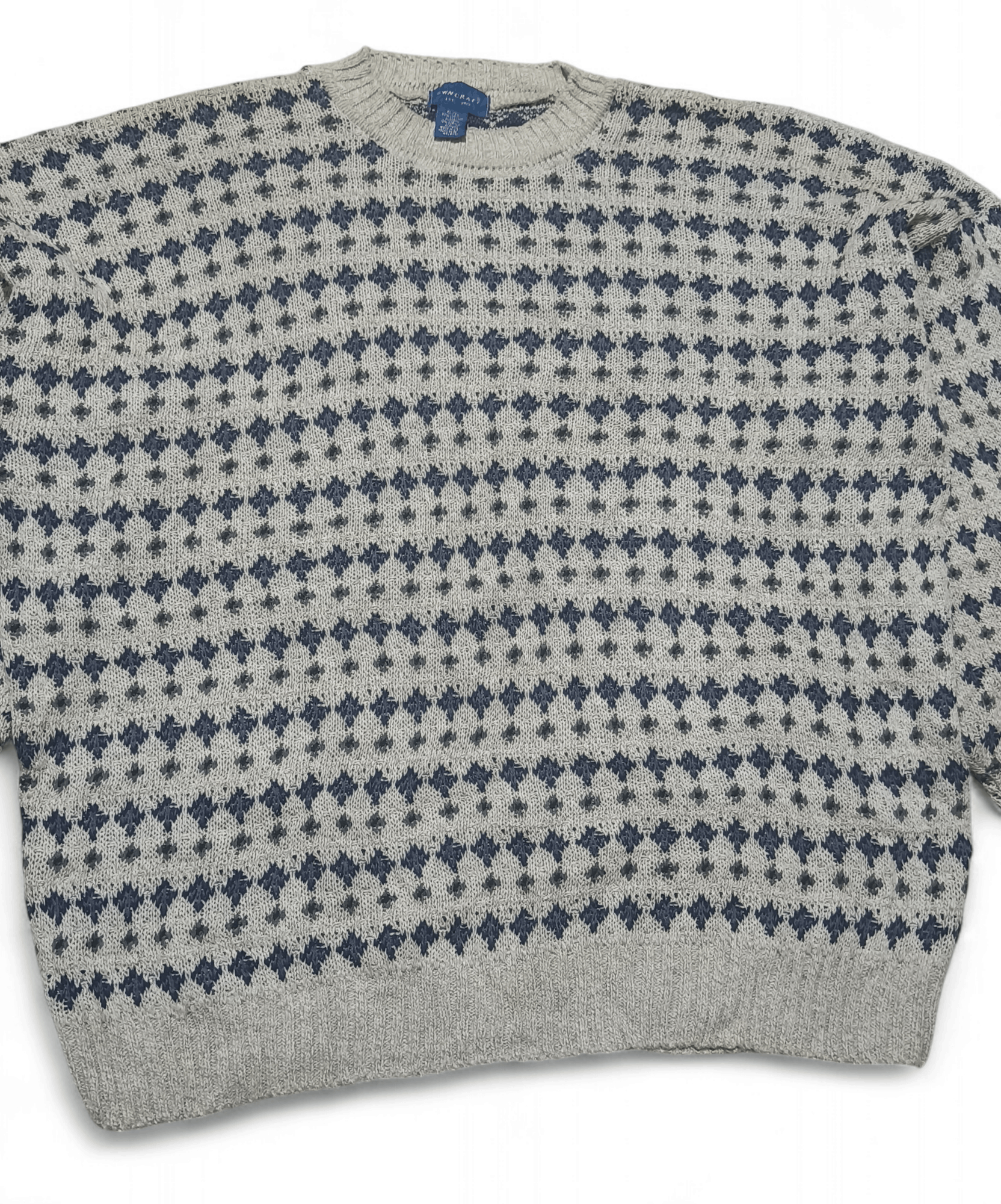 Other Vintage 90s OWN CRAFT Ethnic Striped Motifs Knit Sweater Size US XL / EU 56 / 4 - 6 Thumbnail